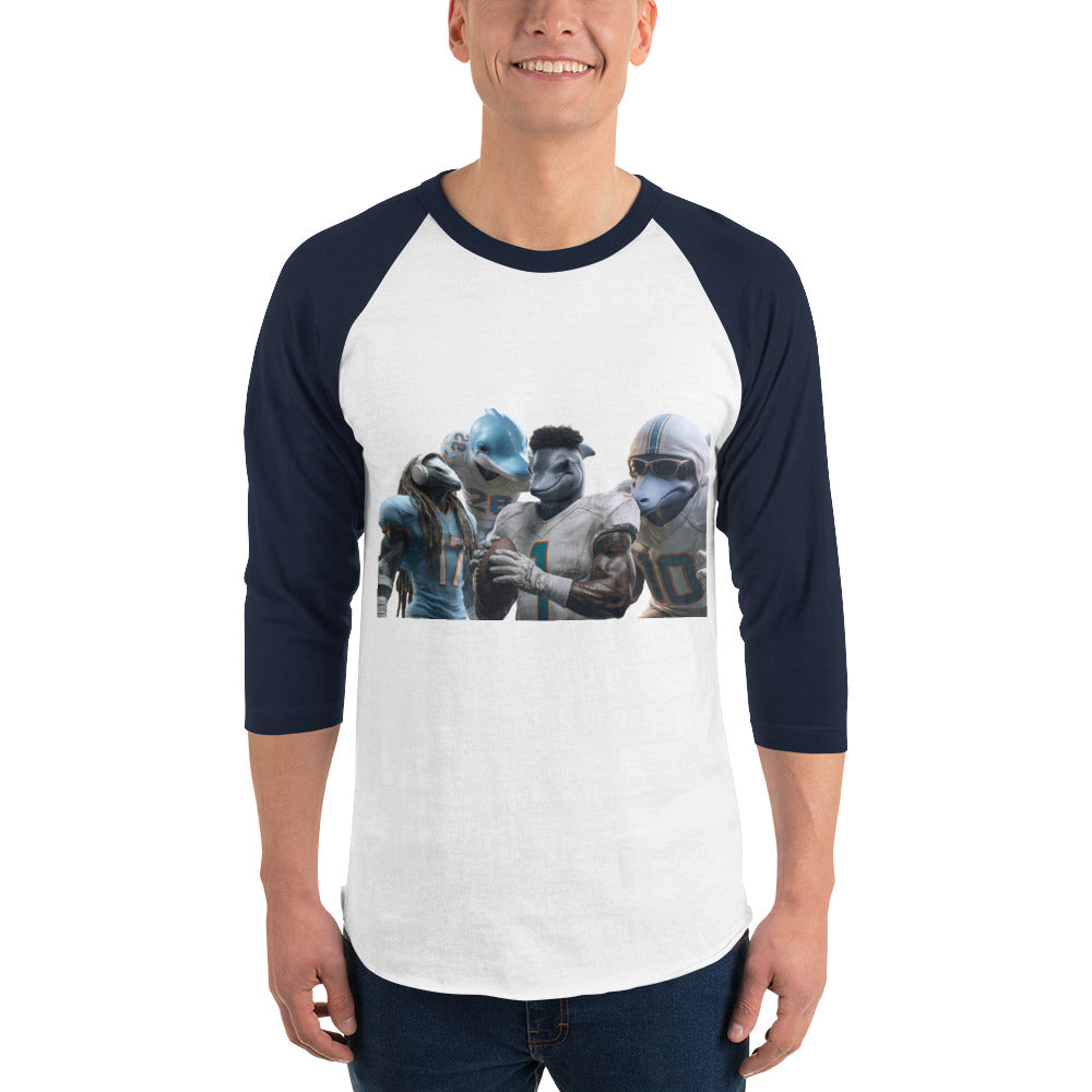 Dolphin 12 M 3/4 sleeve raglan shirt White Navy