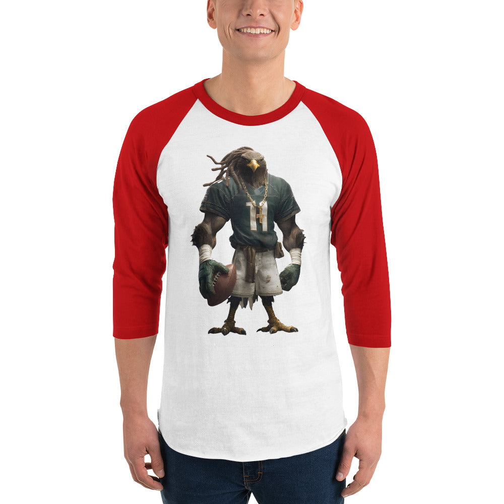 Eagle 7 M 3/4 sleeve raglan shirt White Red