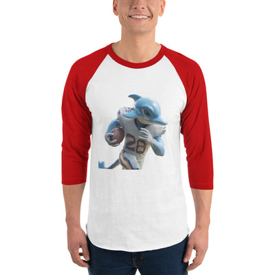Dolphin 1 M 3/4 sleeve raglan shirt White Red