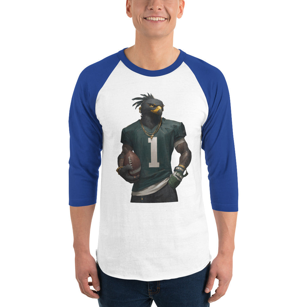 Eagle 6 M 3/4 sleeve raglan shirt White Royal