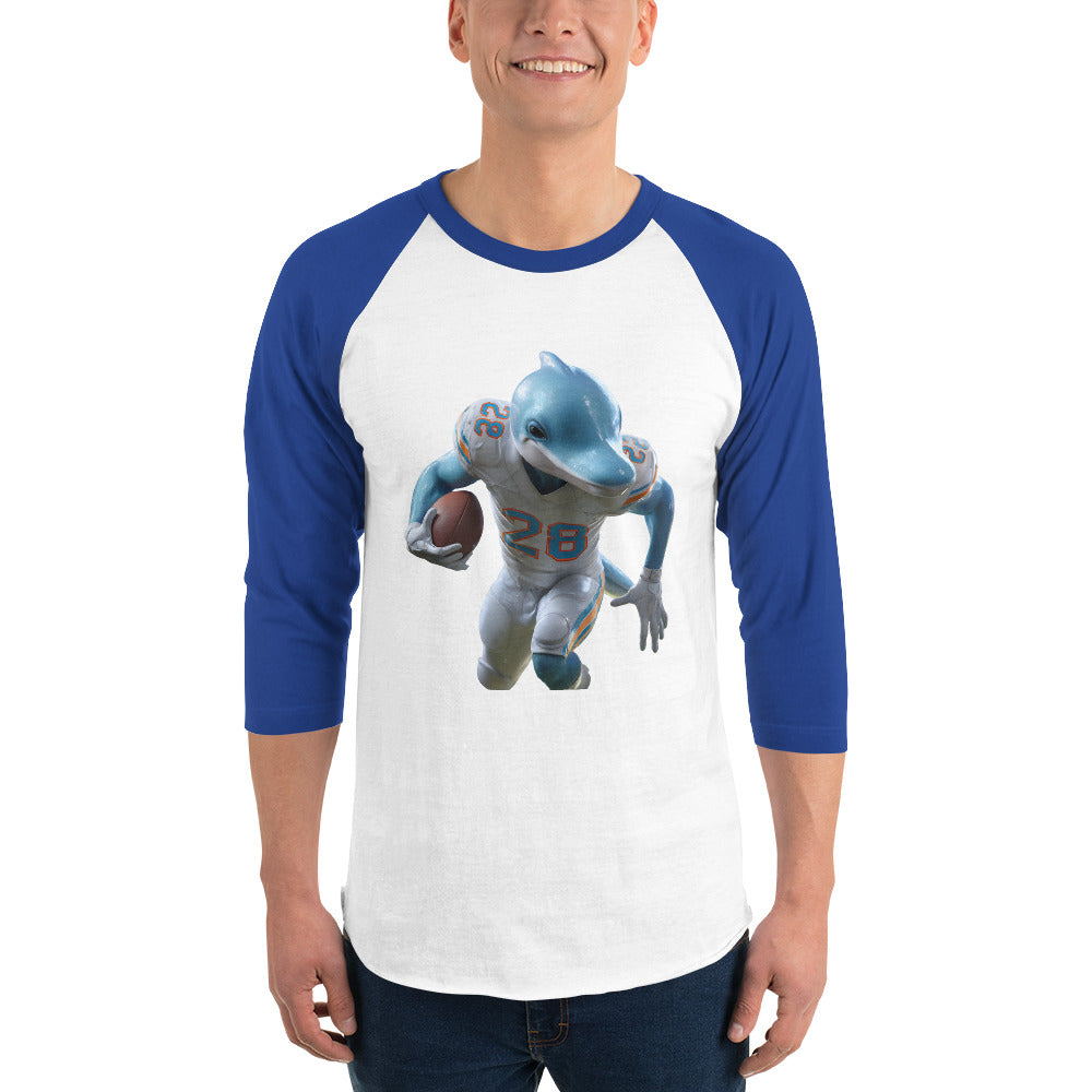 Dolphin 3 M 3/4 sleeve raglan shirt White Royal