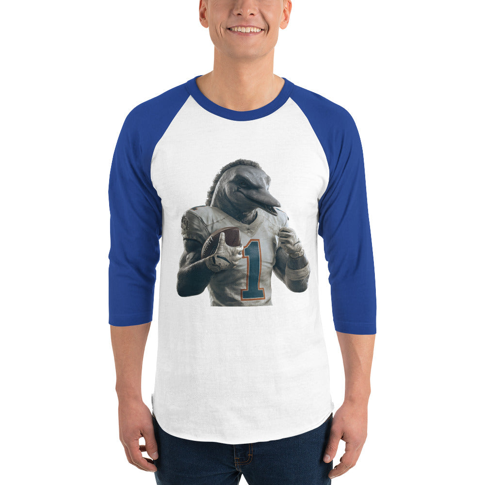 Dolphin 8 M 3/4 sleeve raglan shirt White Royal
