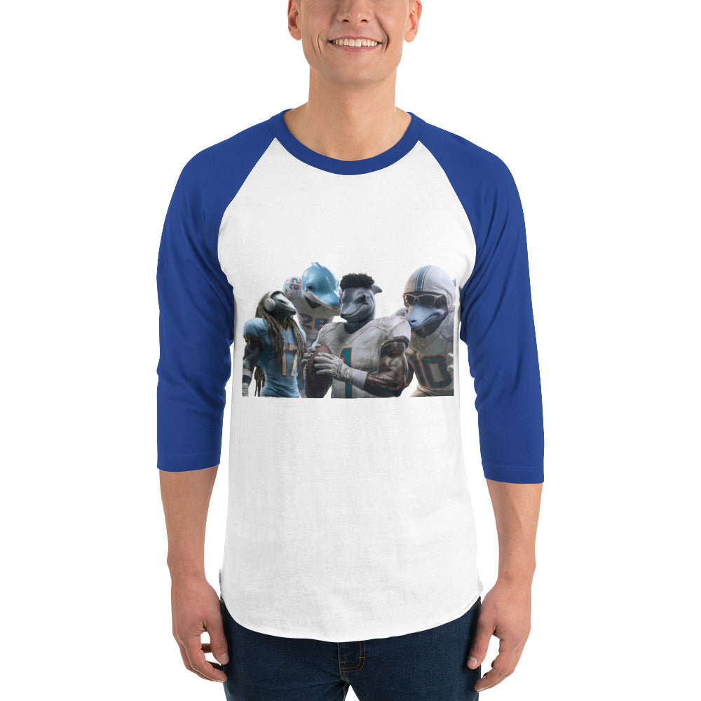 Dolphin 12 M 3/4 sleeve raglan shirt White Royal