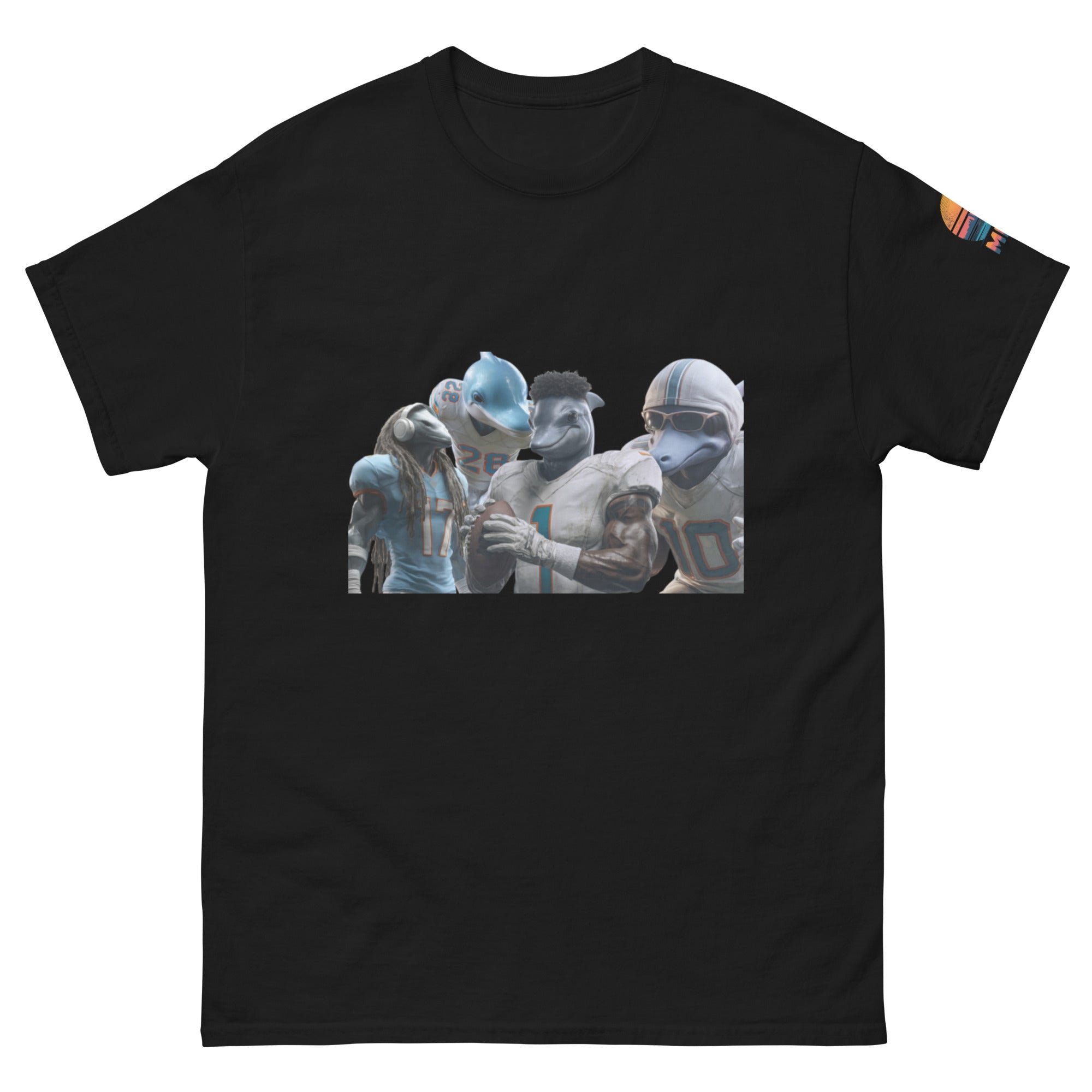 Dolphin 12 M Unisex classic tee Black