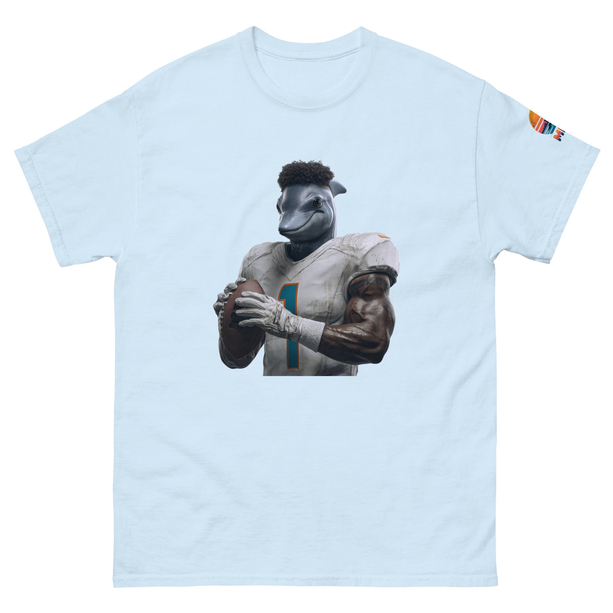 Dolphin 7 M Unisex classic tee Light Blue