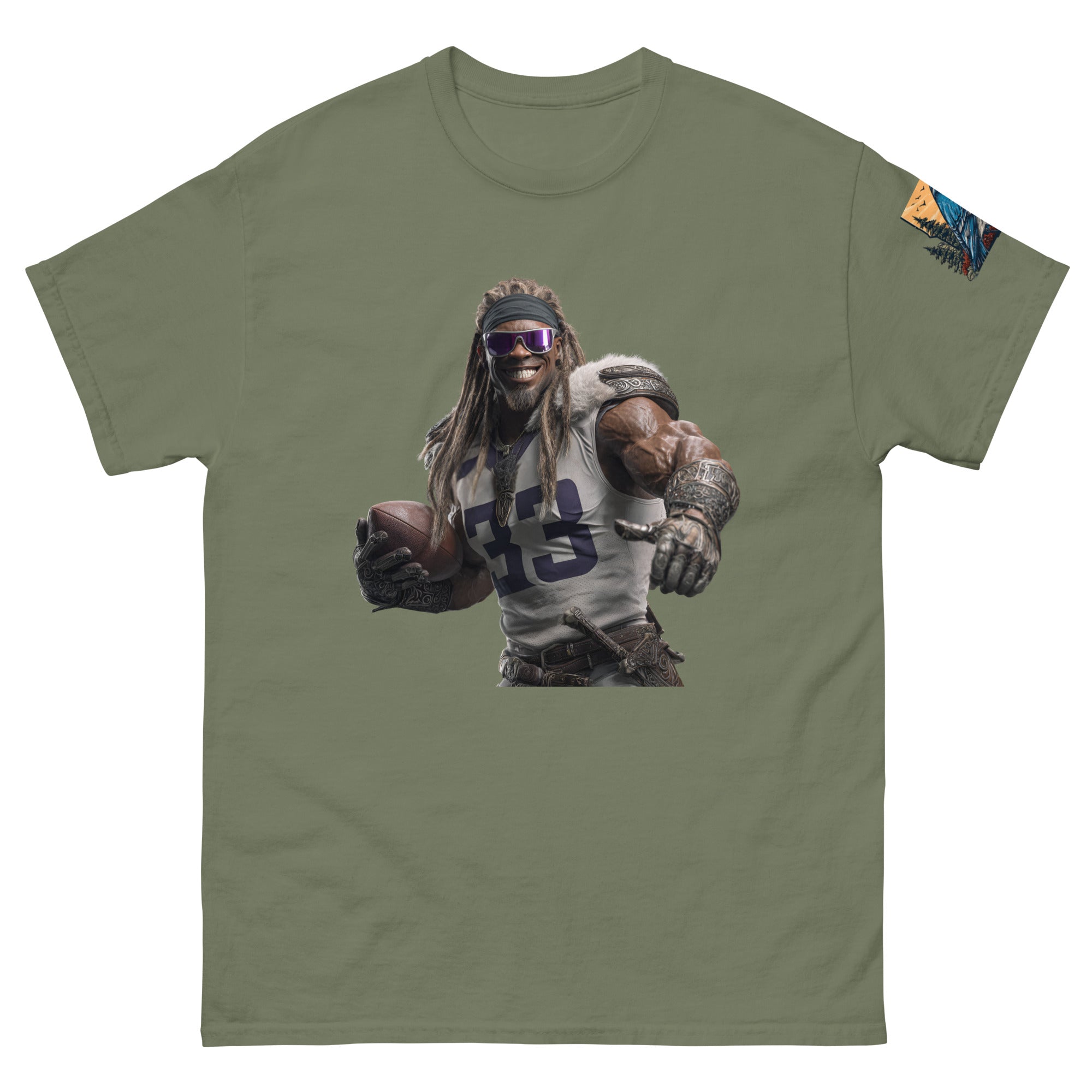 Viking 8 M Unisex classic tee Military Green