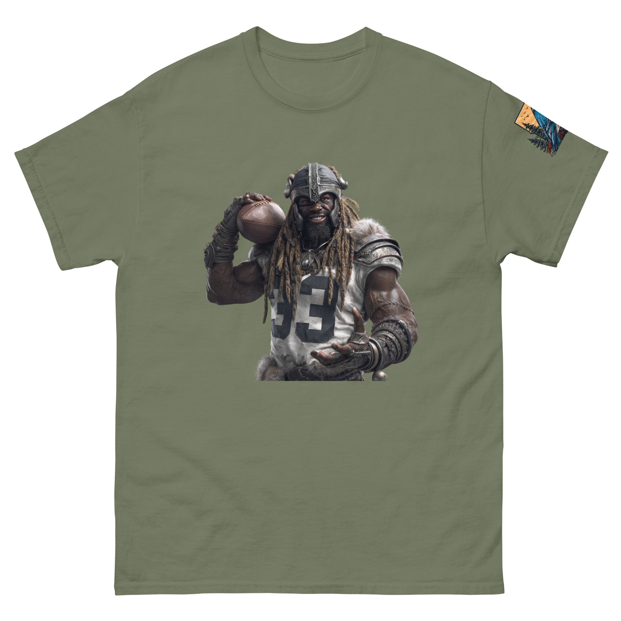 Viking 9 M Unisex classic tee Military Green