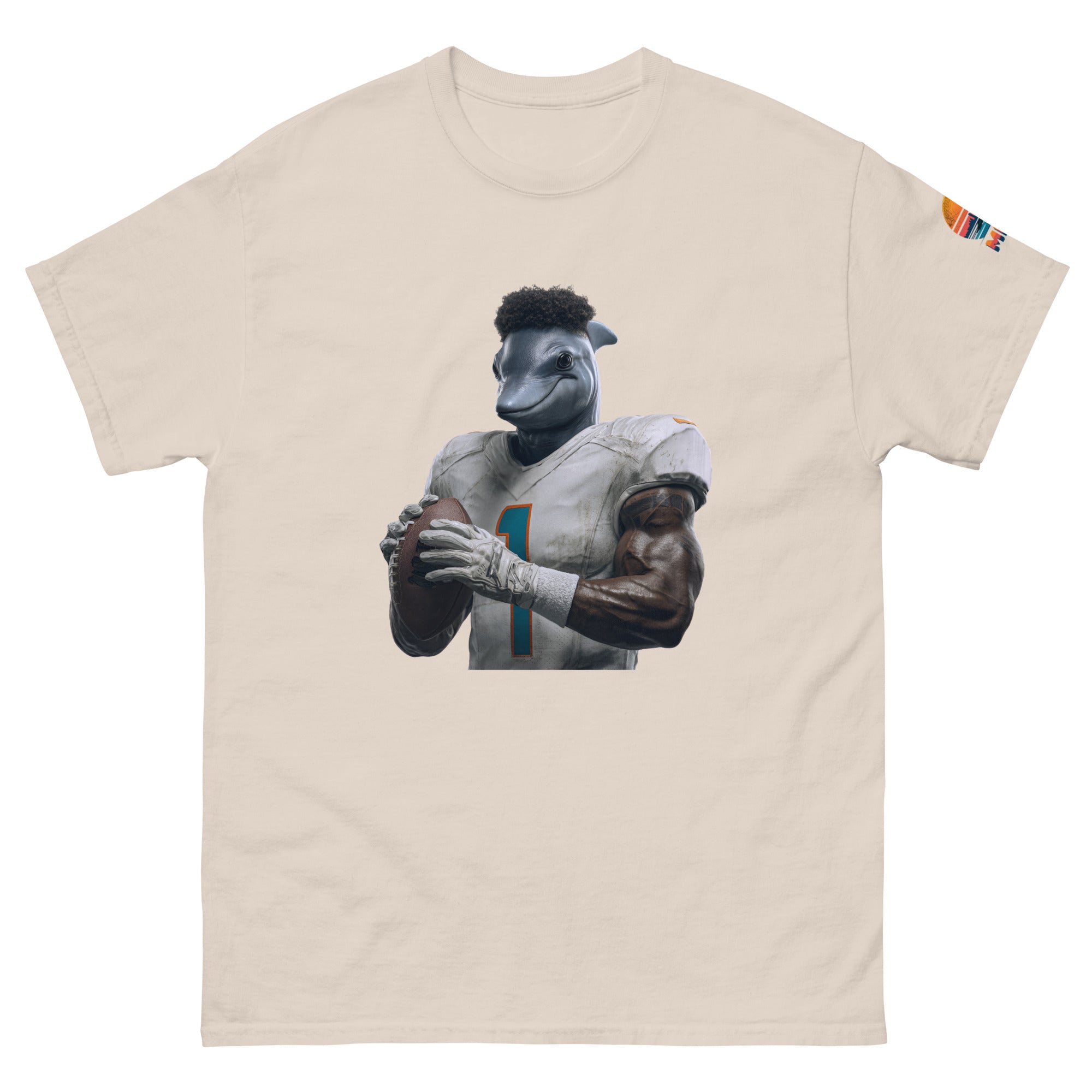 Dolphin 7 M Unisex classic tee Natural