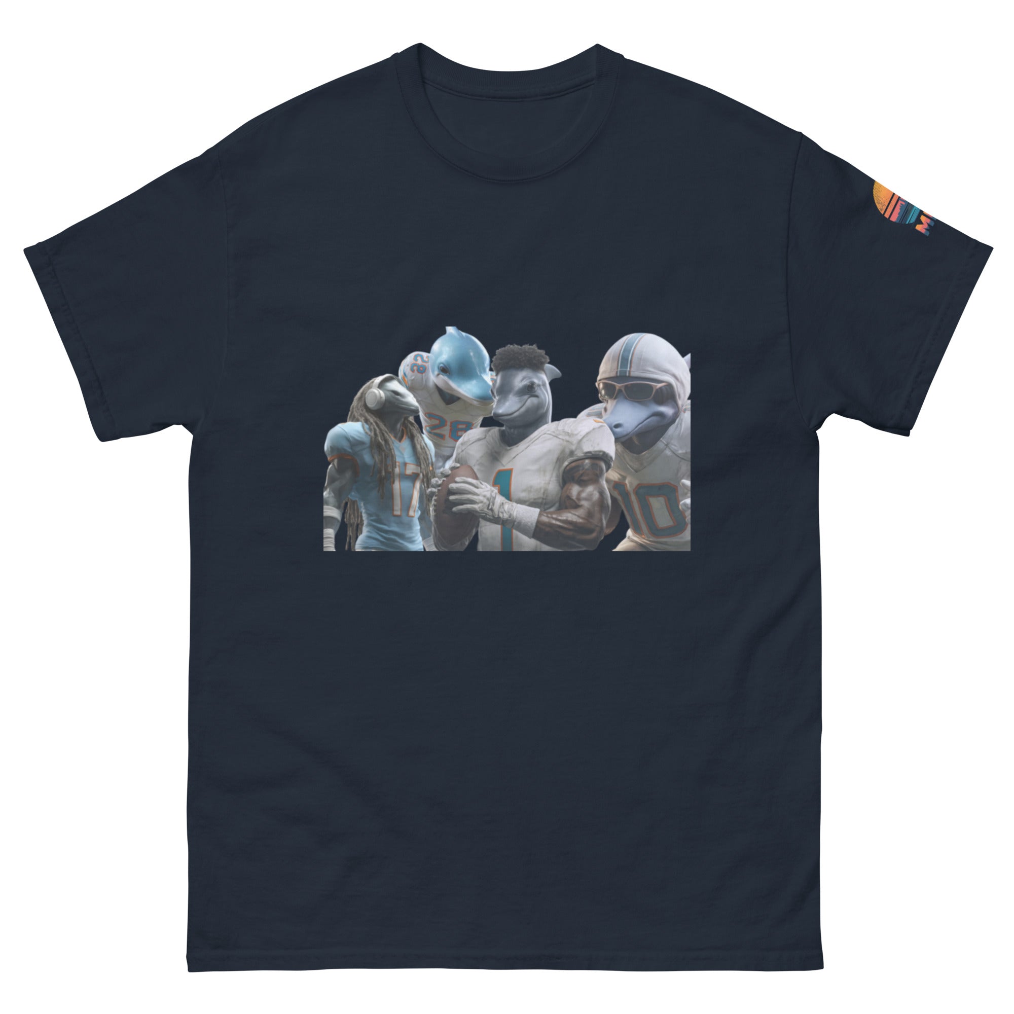 Dolphin 12 M Unisex classic tee Navy