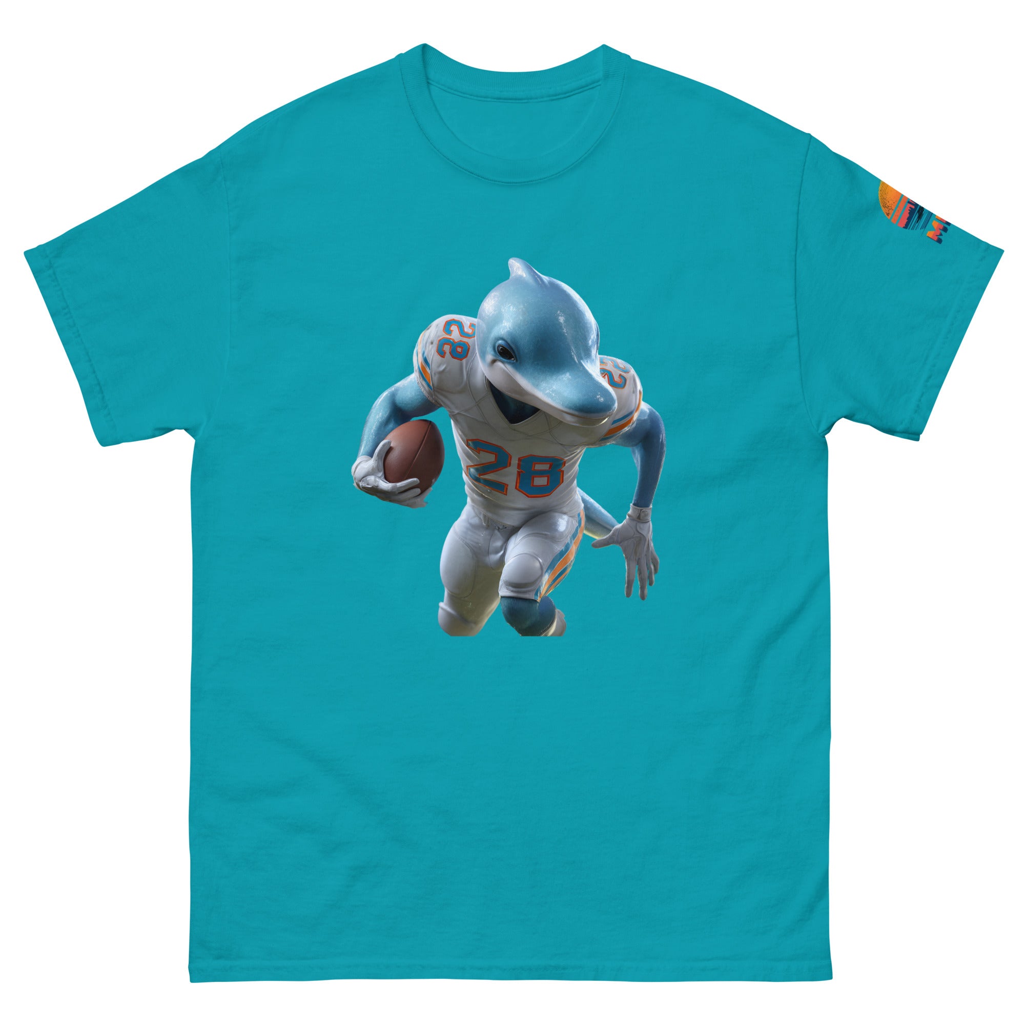Dolphin 3 M Unisex classic tee Tropical Blue