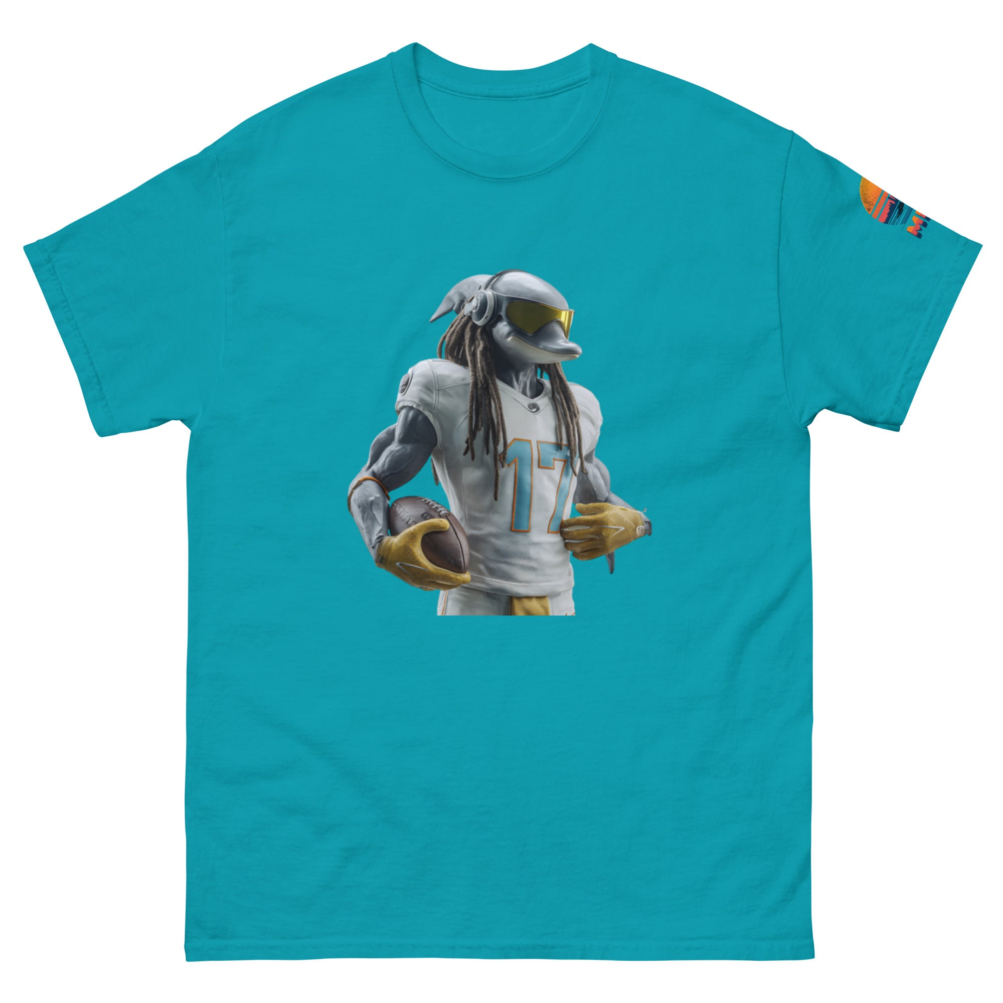 Dolphin 4 M Unisex classic tee Tropical Blue