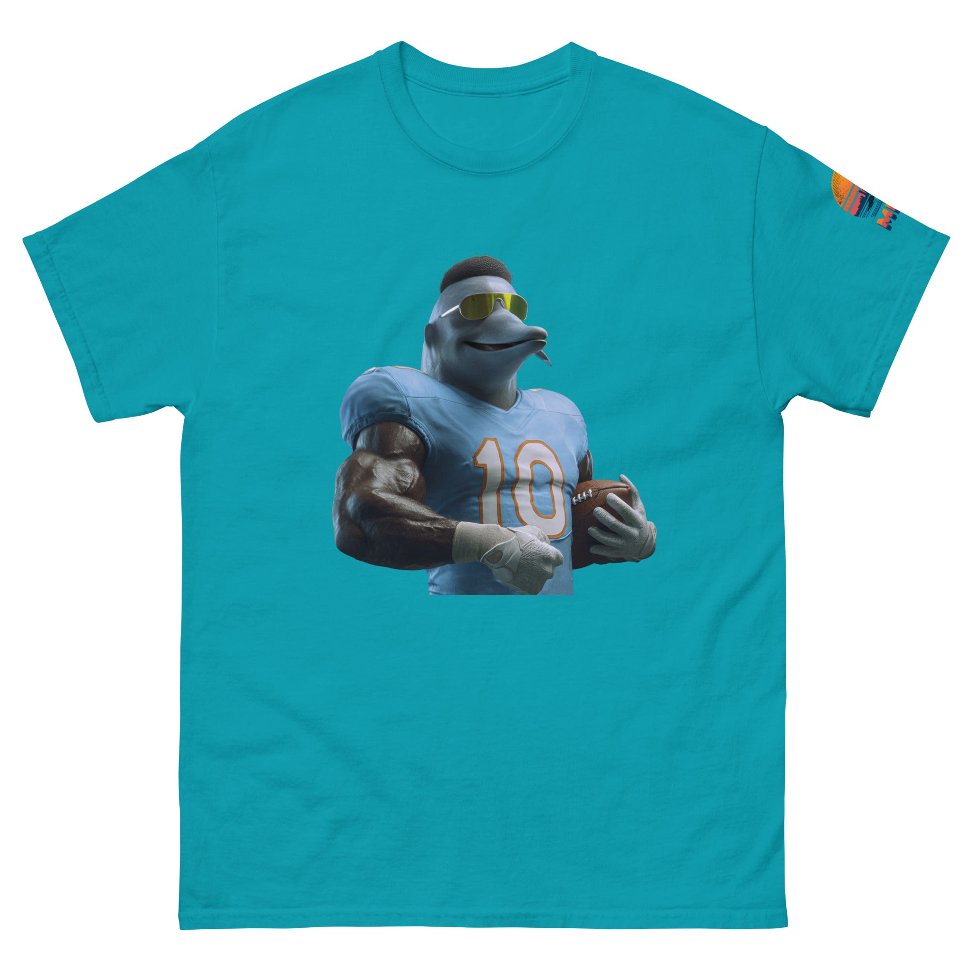 Dolphin 9 M Unisex classic tee Tropical Blue