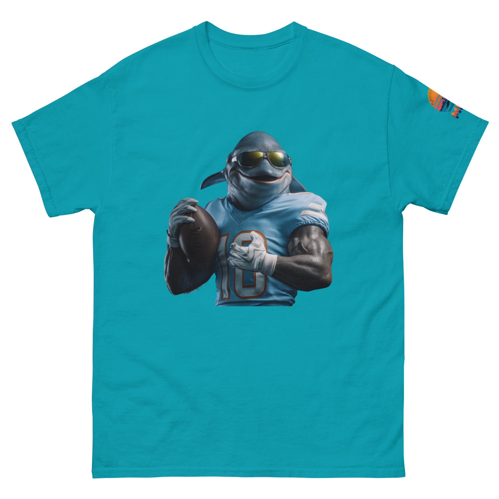 Dolphin 10 M Unisex classic tee Tropical Blue