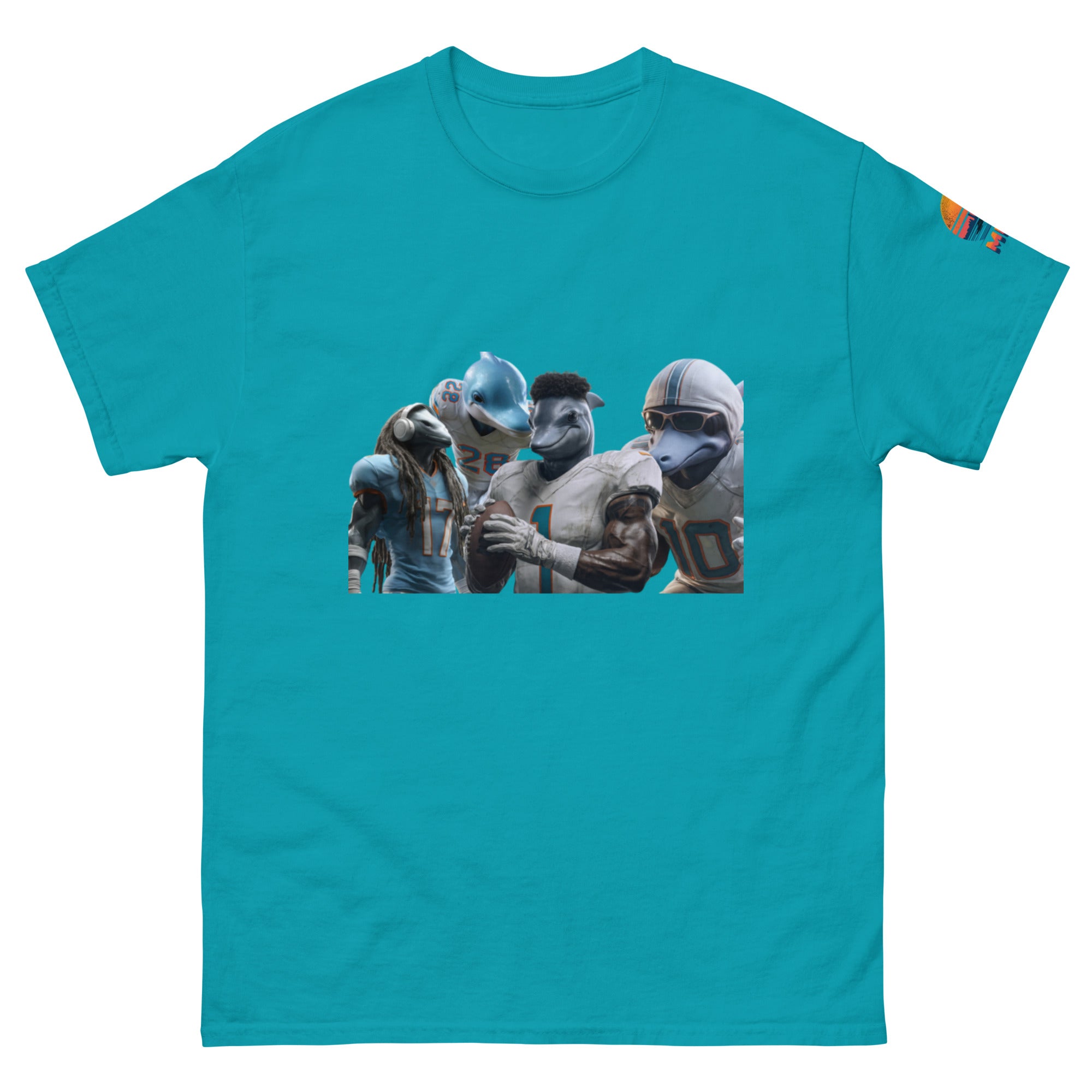 Dolphin 12 M Unisex classic tee Tropical Blue