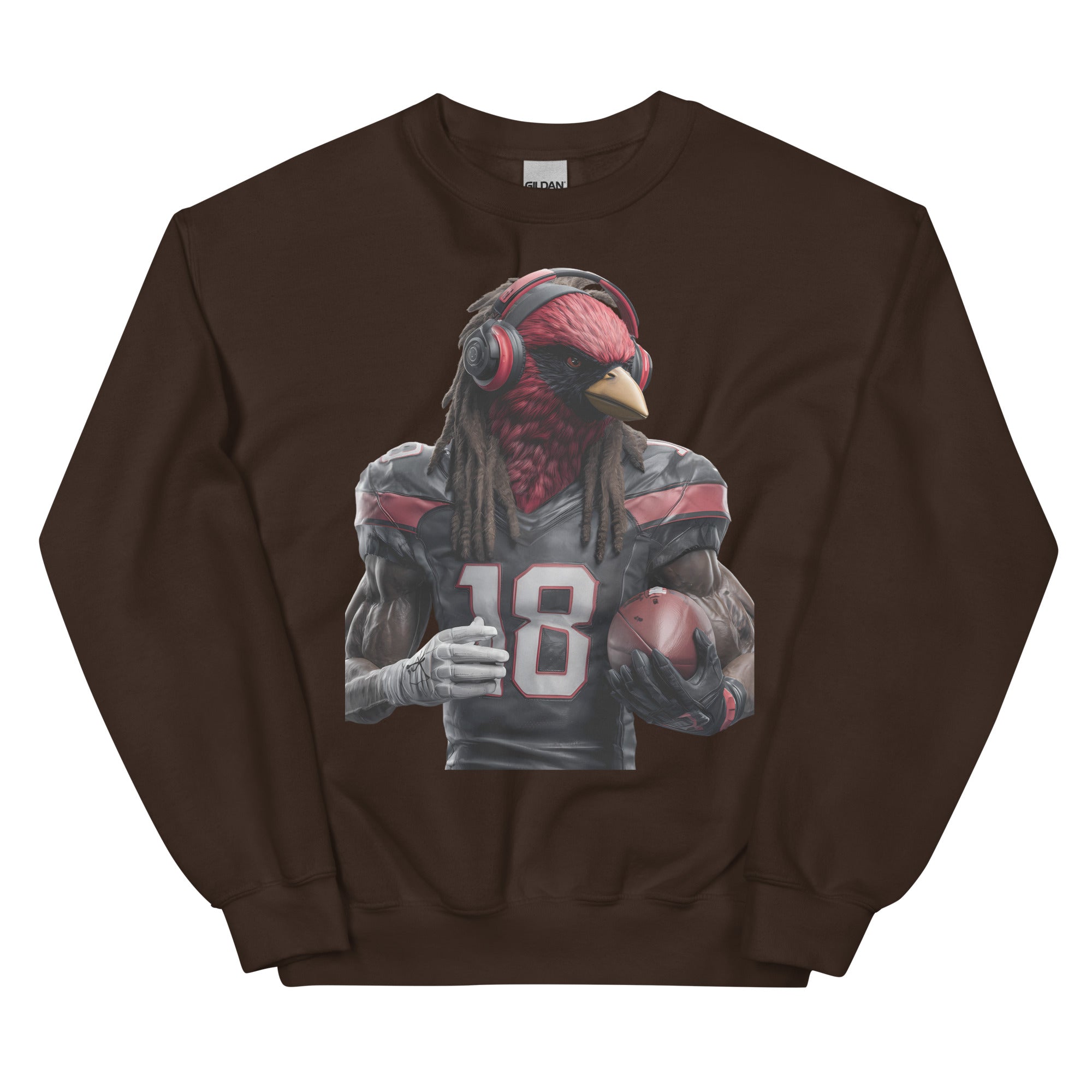 Cardinal 8 men Unisex Sweatshirt Dark Chocolate
