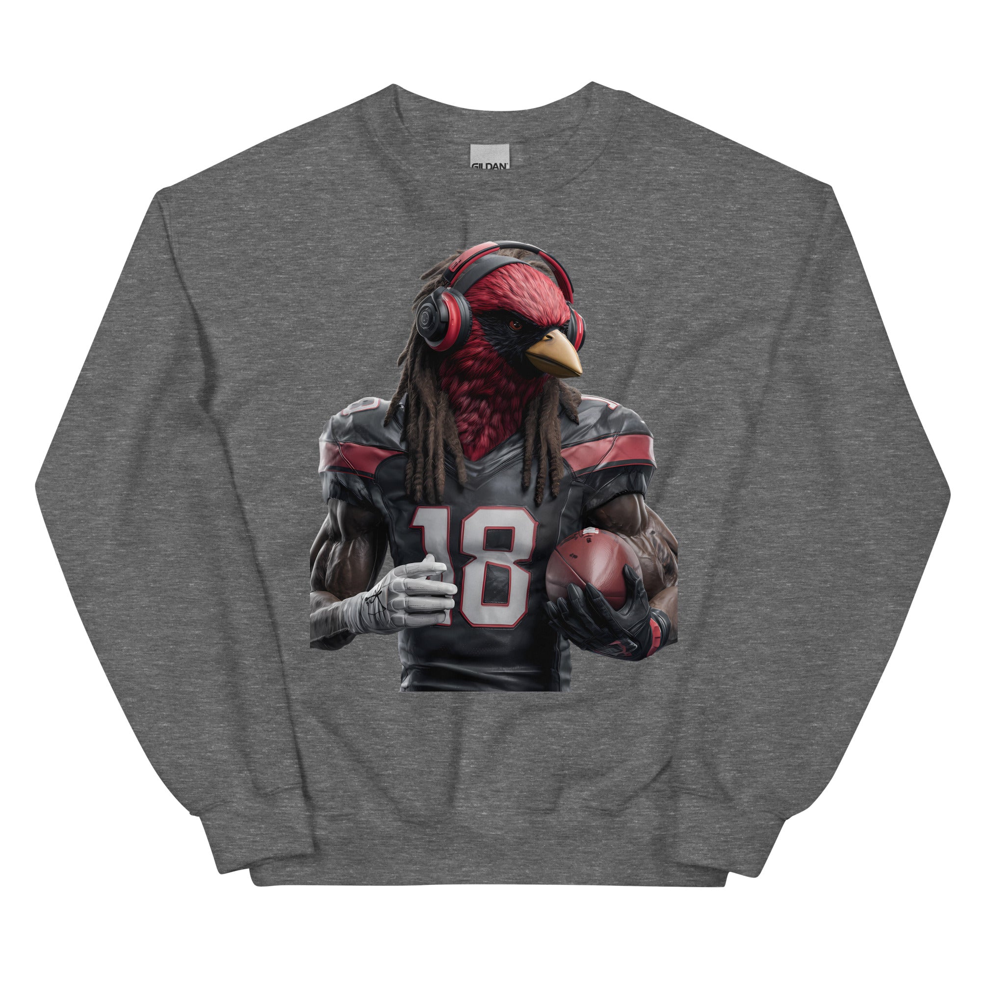 Cardinal 8 men Unisex Sweatshirt Graphite Heather