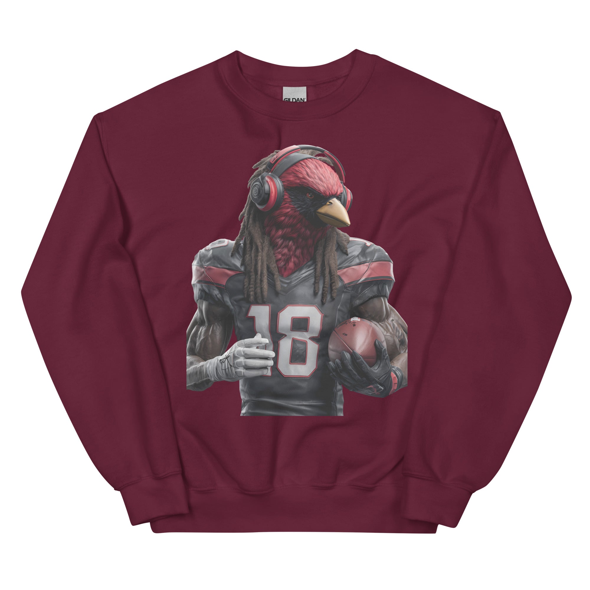 Cardinal 8 men Unisex Sweatshirt Maroon