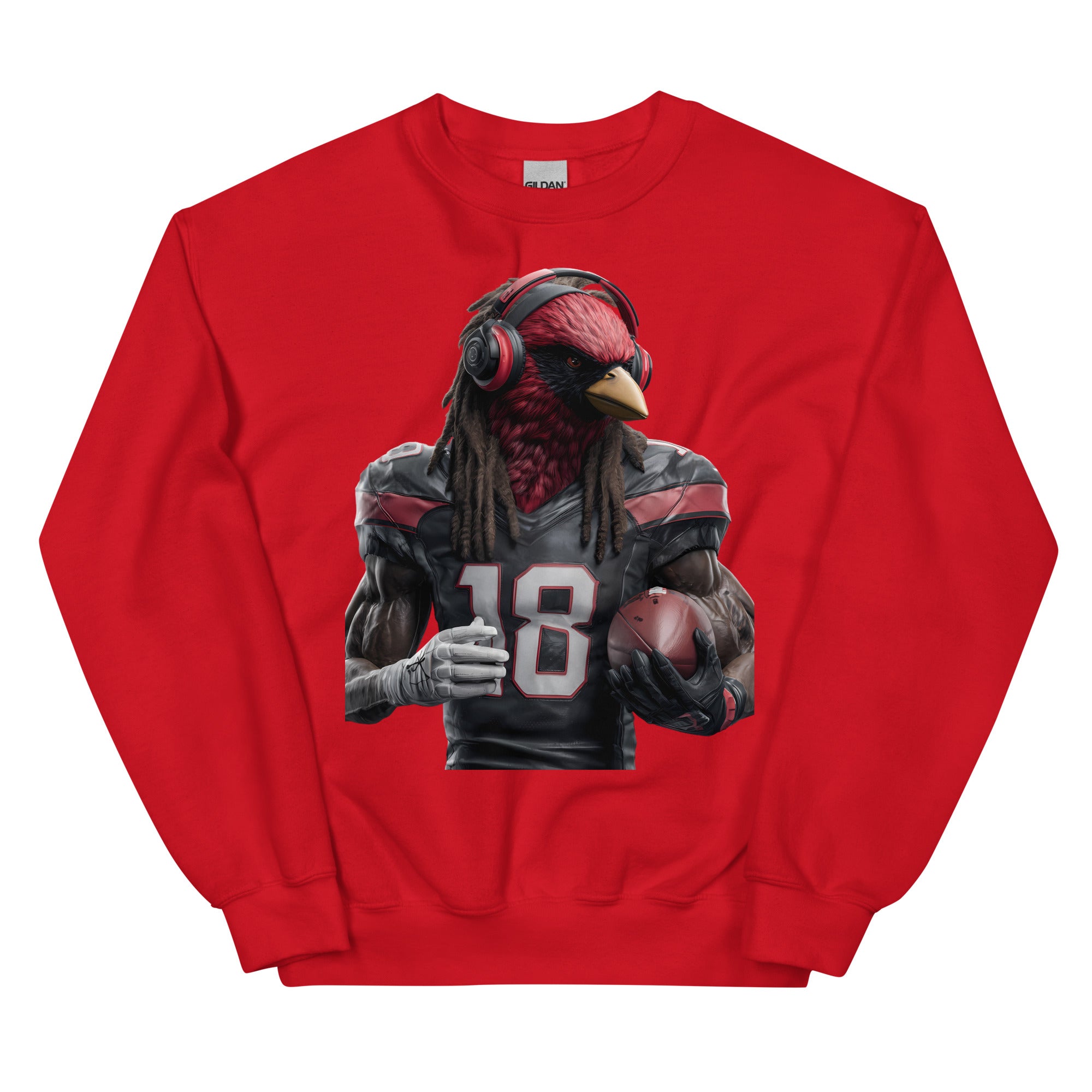 Cardinal 8 men Unisex Sweatshirt Red