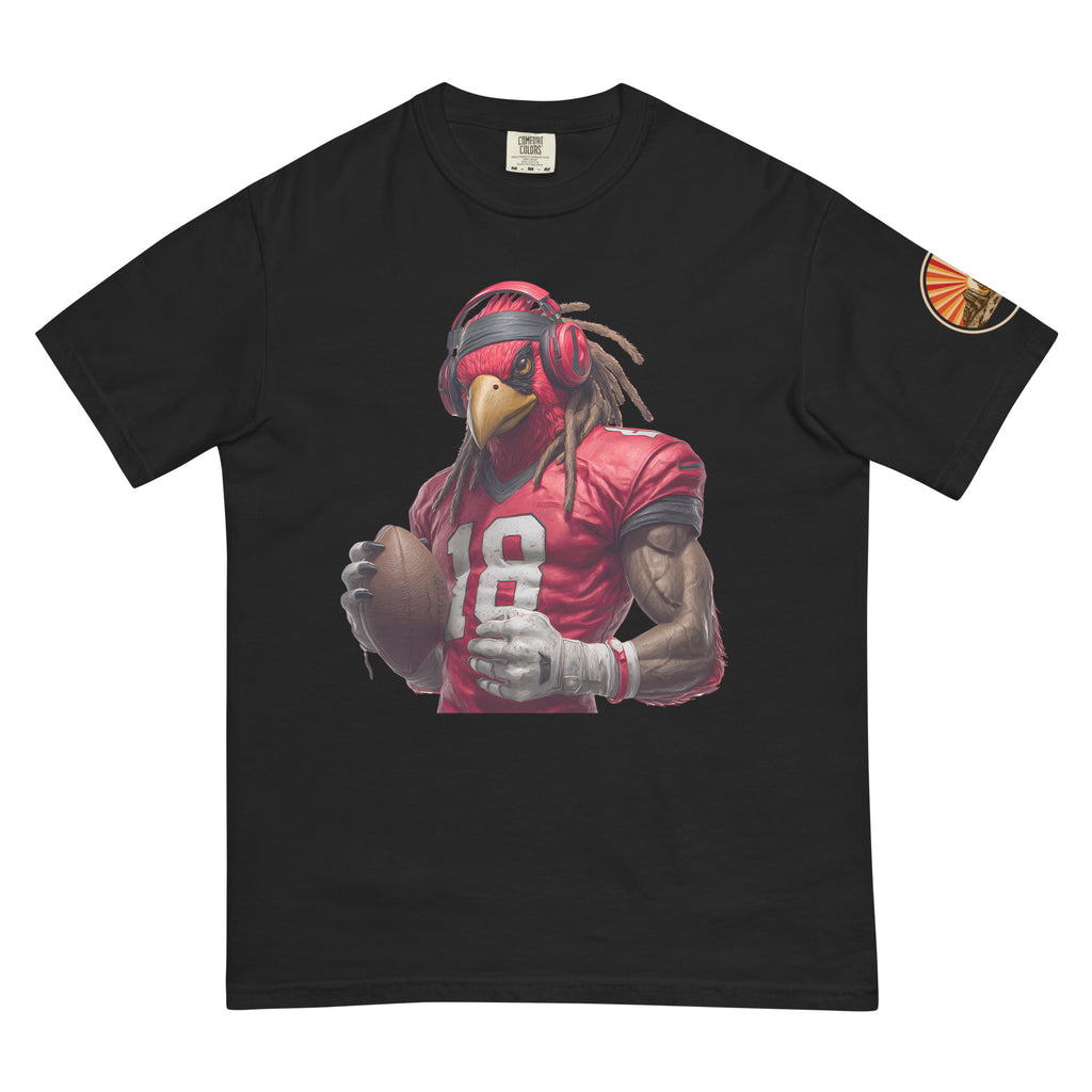 Cardinal 4 Men Unisex garment-dyed heavyweight t-shirt Black