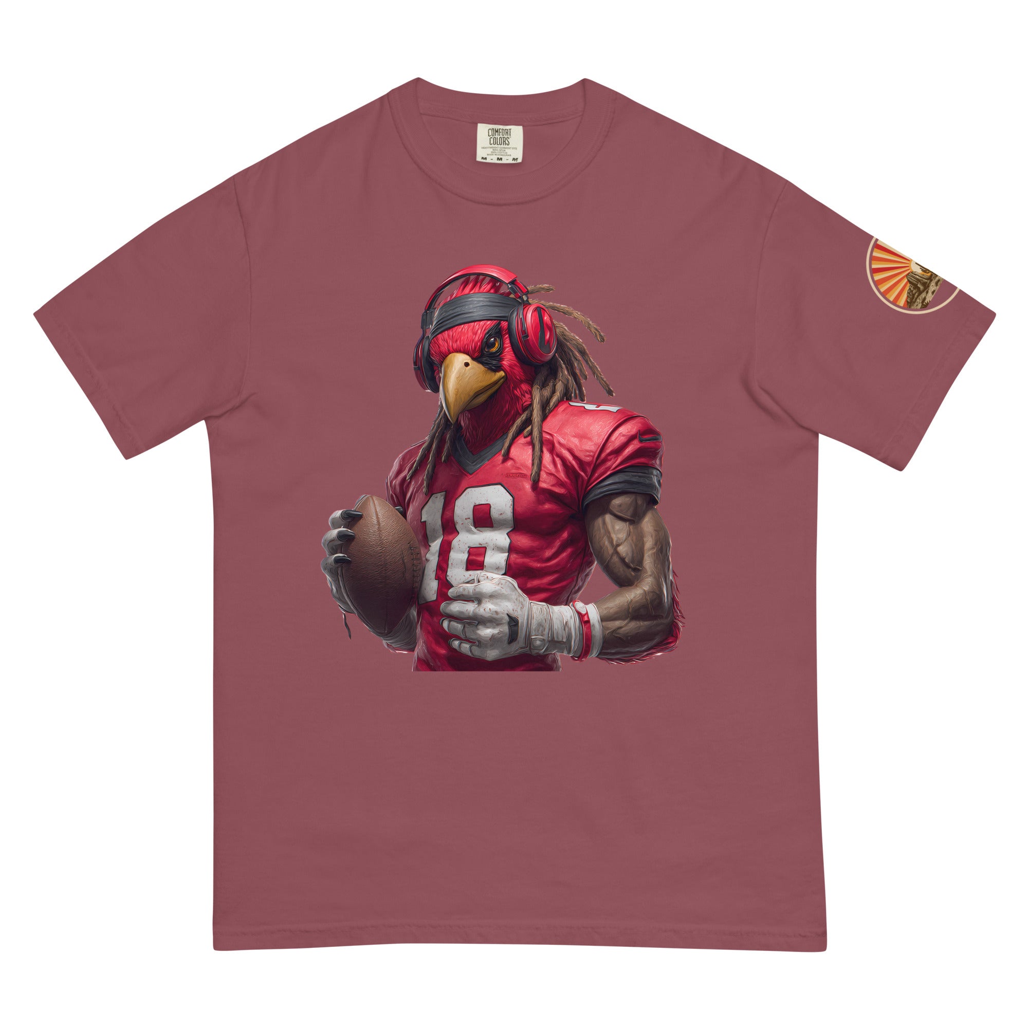 Cardinal 4 Men Unisex garment-dyed heavyweight t-shirt Brick