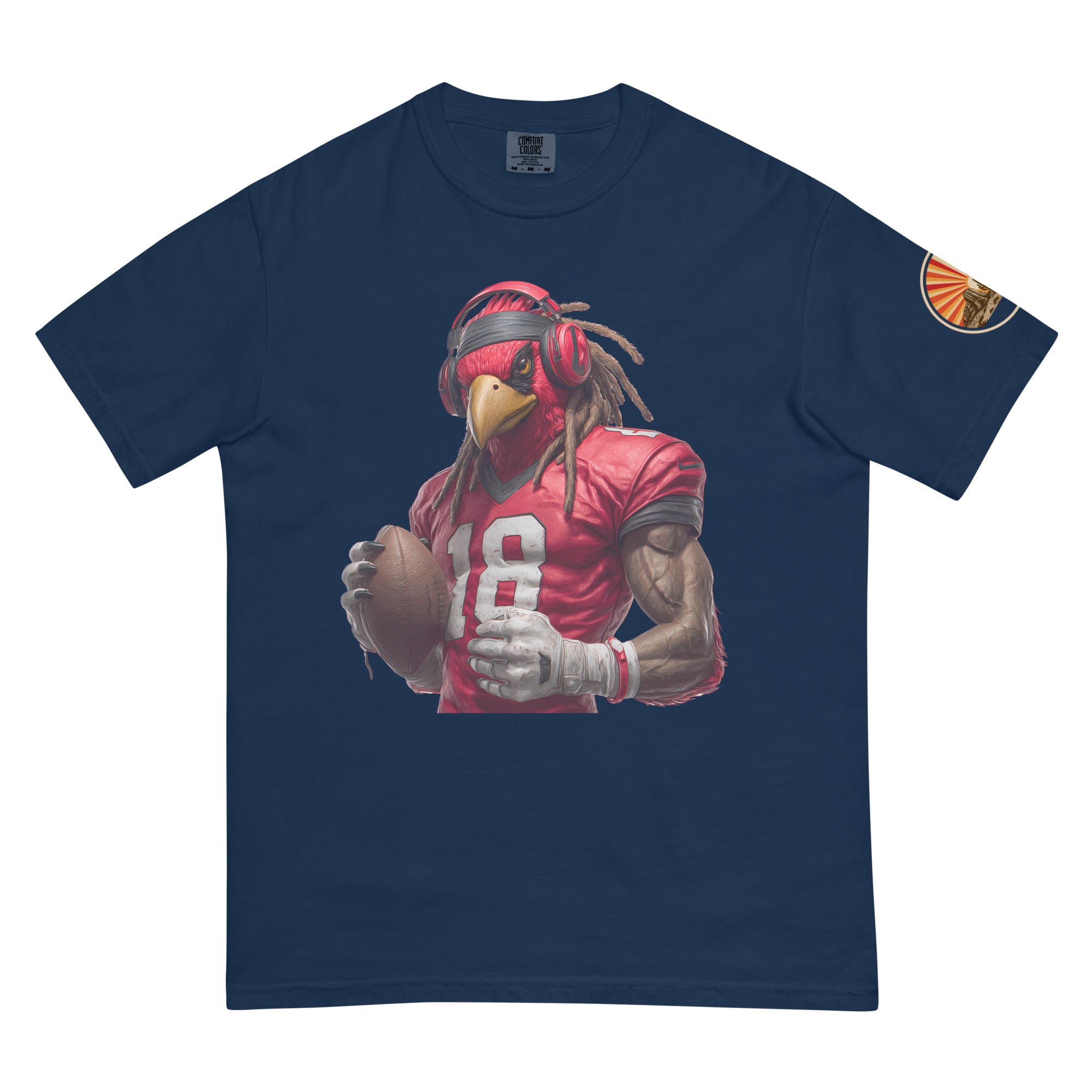 Cardinal 4 Men Unisex garment-dyed heavyweight t-shirt Navy