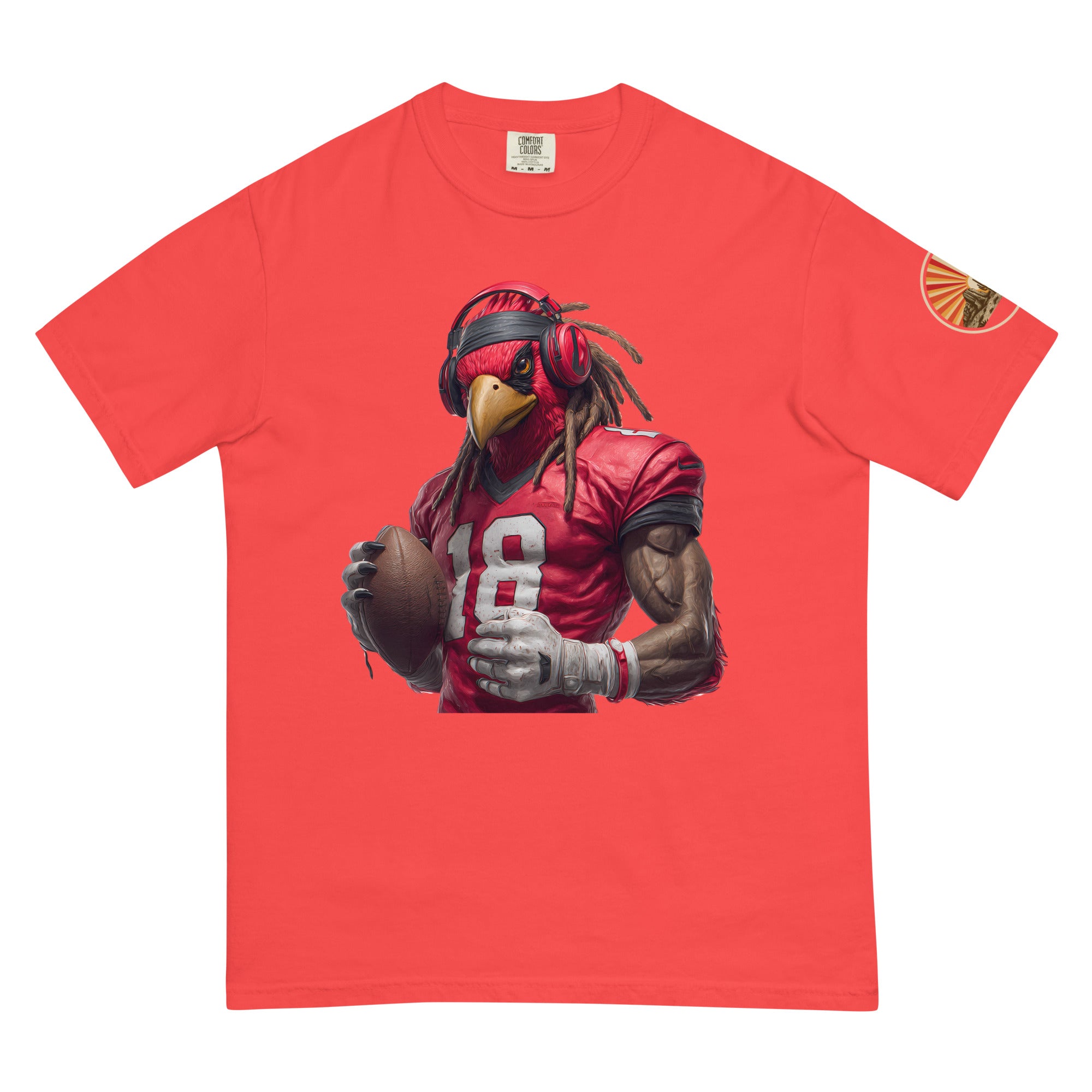 Cardinal 4 Men Unisex garment-dyed heavyweight t-shirt Paprika