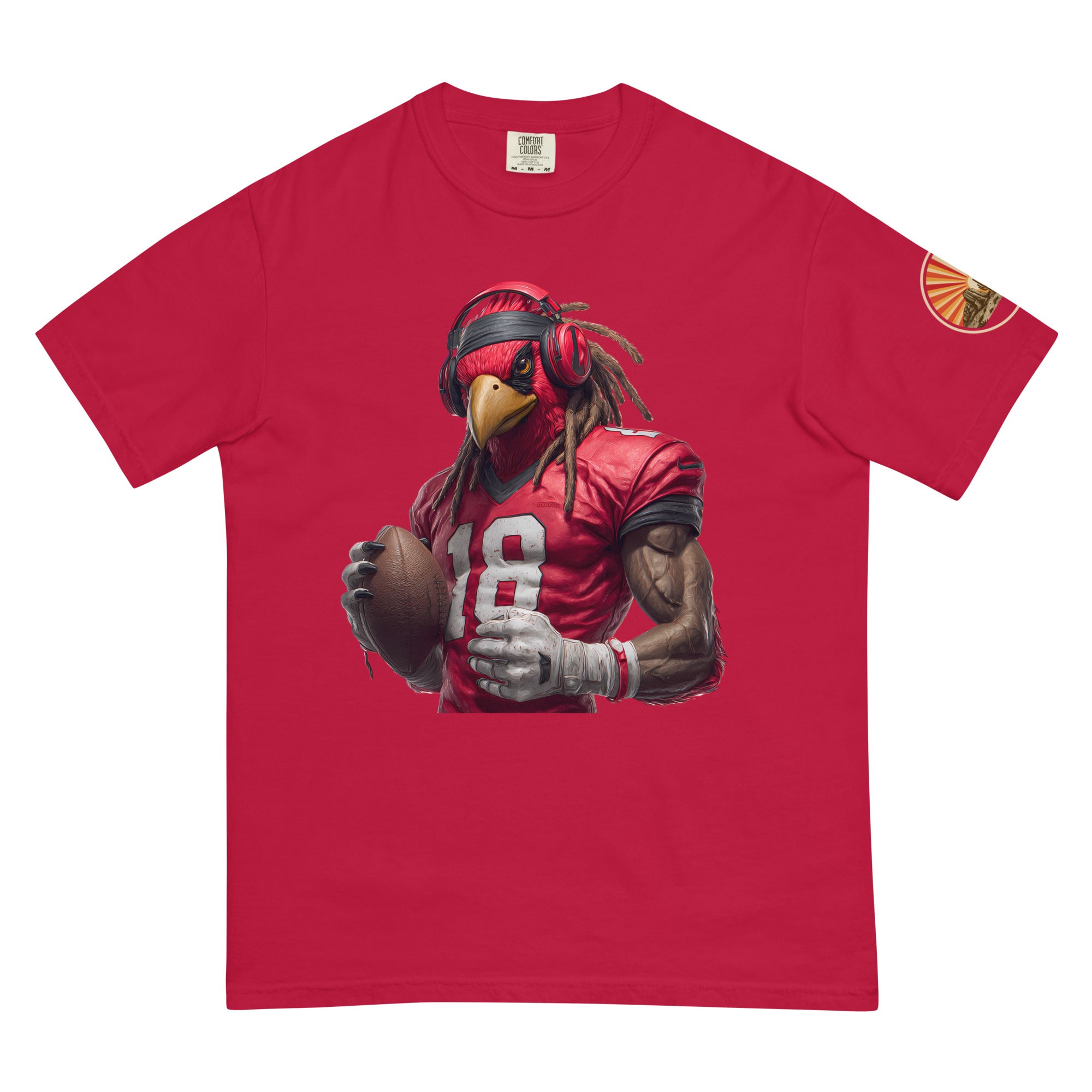 Cardinal 4 Men Unisex garment-dyed heavyweight t-shirt Red