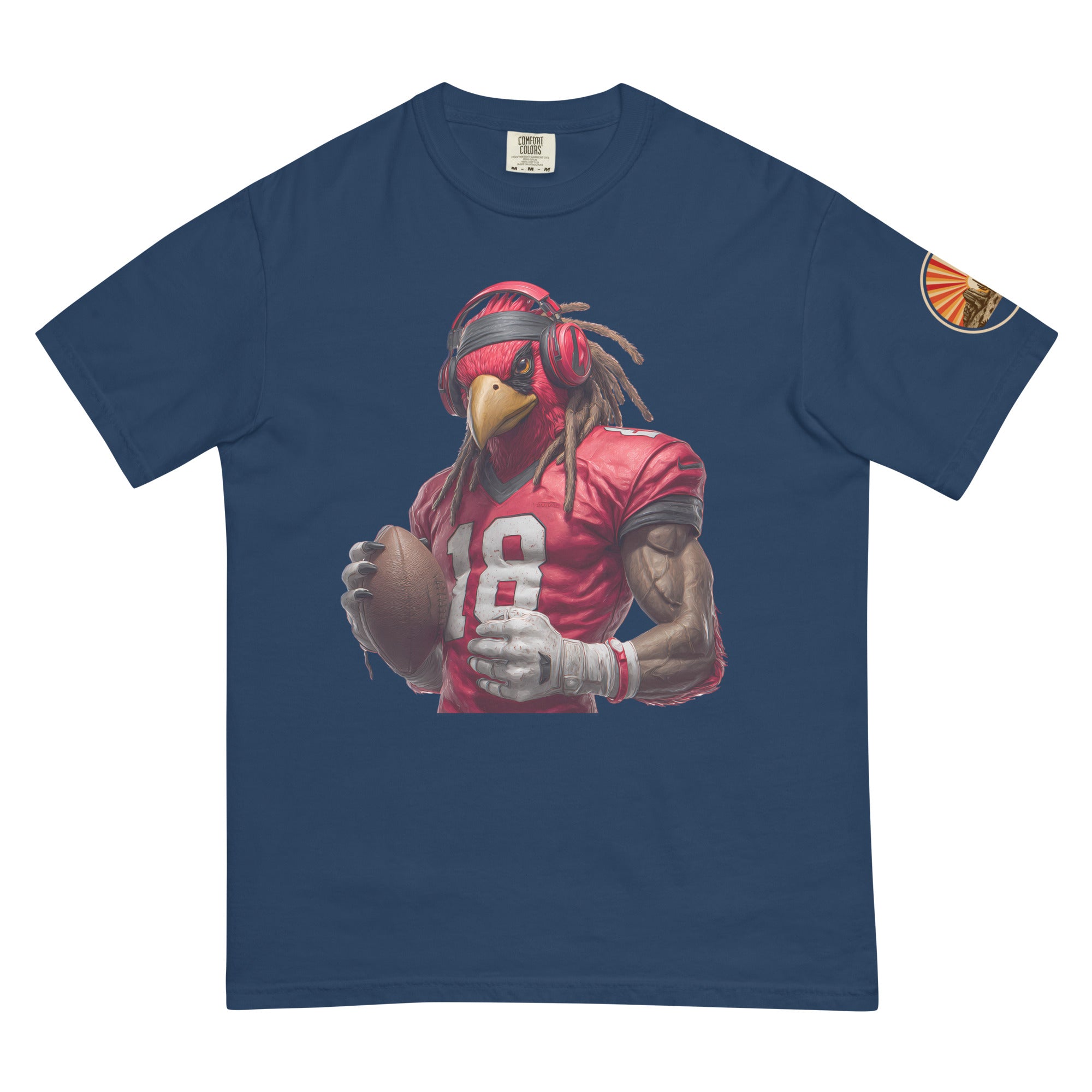 Cardinal 4 Men Unisex garment-dyed heavyweight t-shirt True Navy