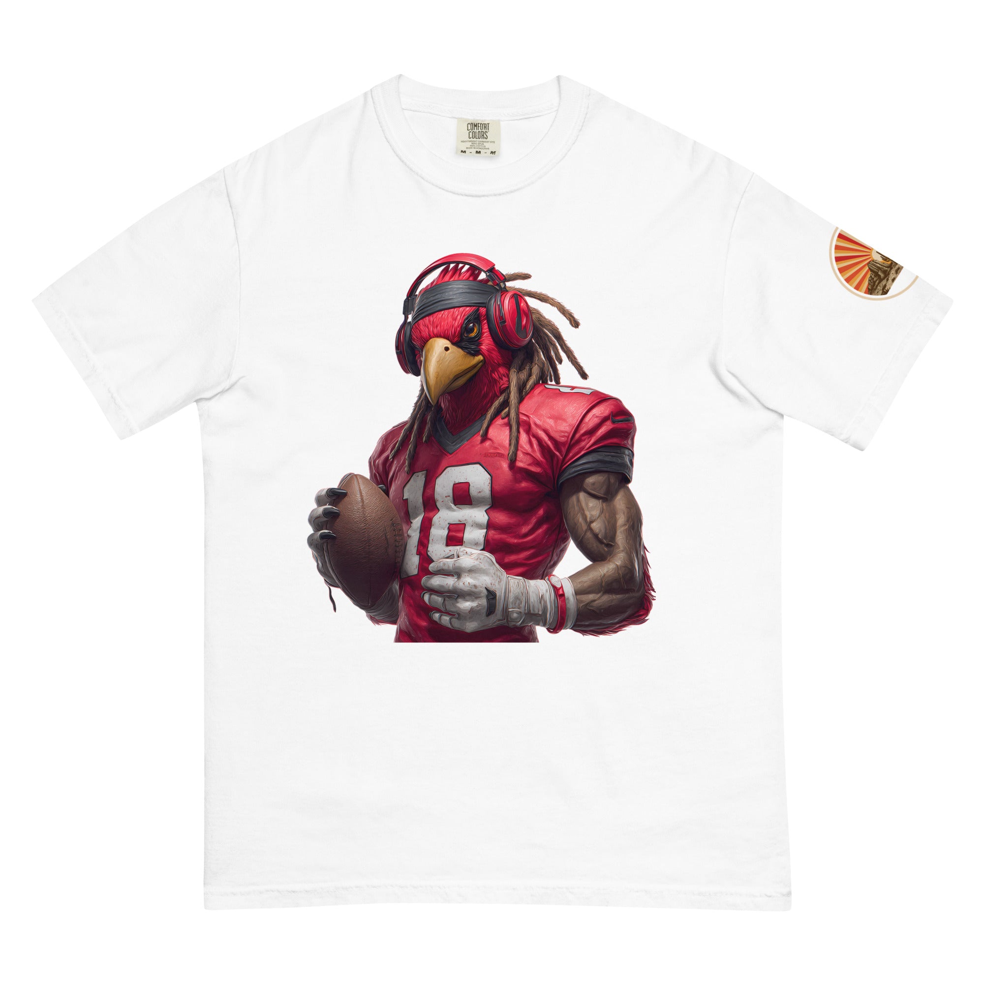 Cardinal 4 Men Unisex garment-dyed heavyweight t-shirt White