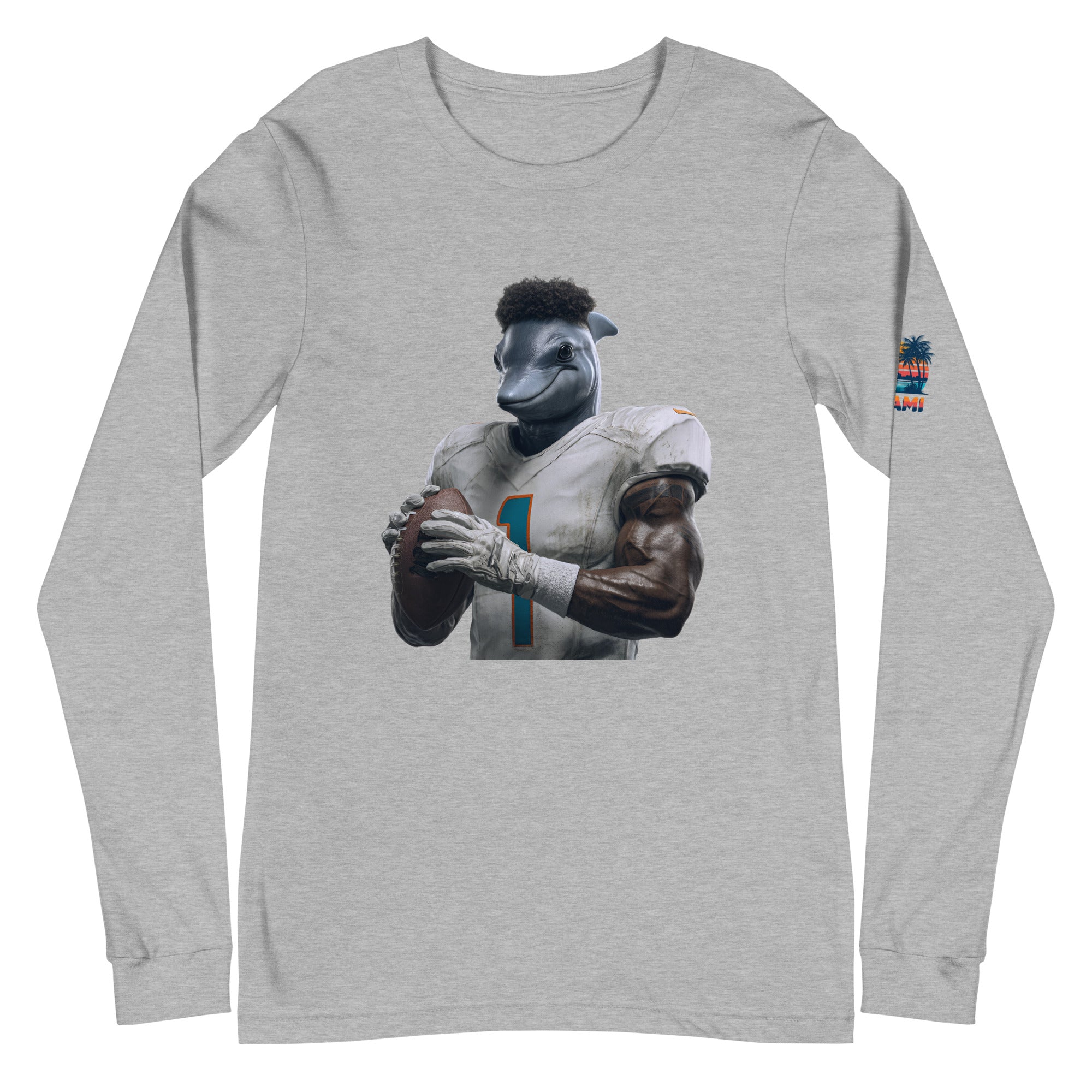 Dolphin 7 M Unisex Long Sleeve Tee Athletic Heather