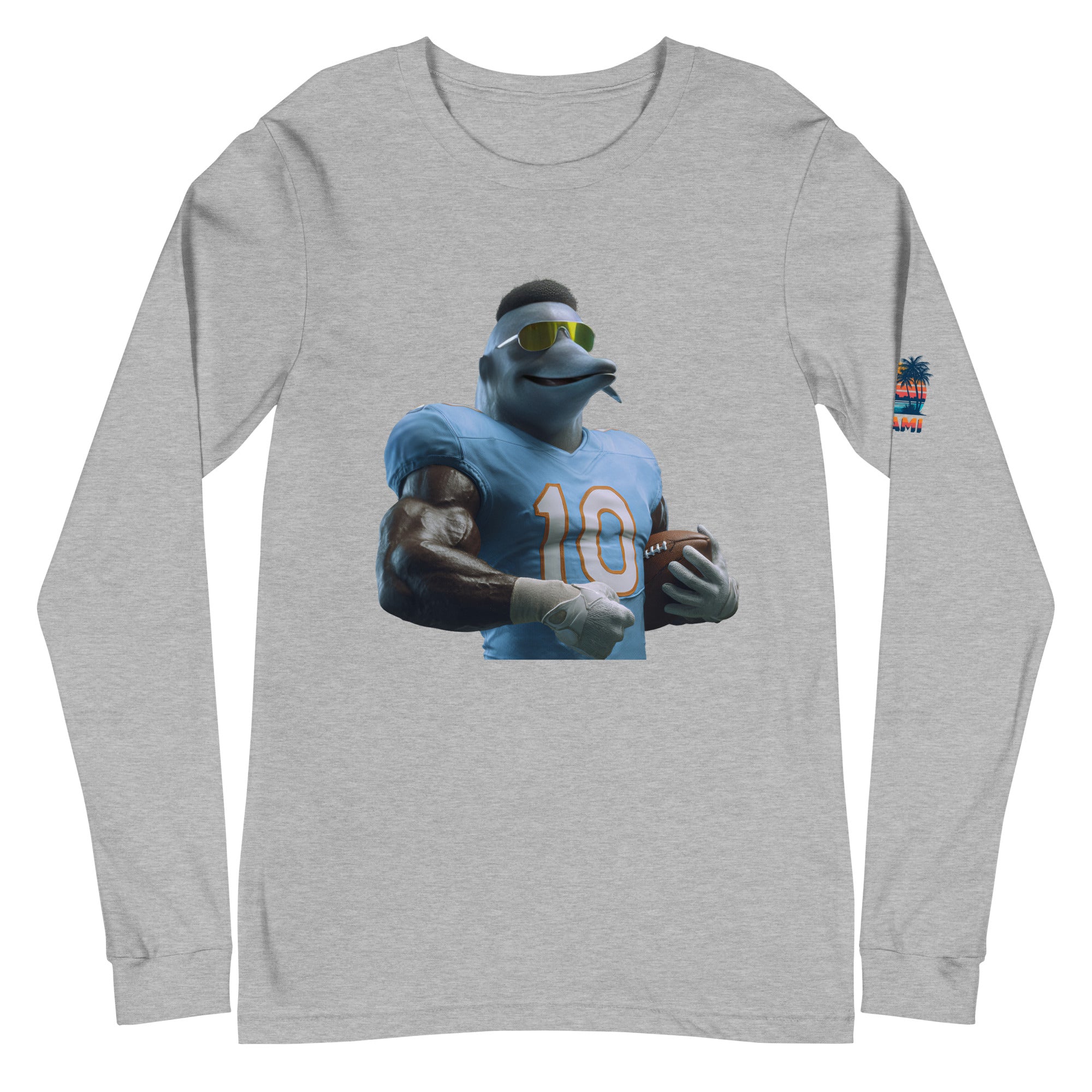 Dolphin 9 M Unisex Long Sleeve Tee Athletic Heather