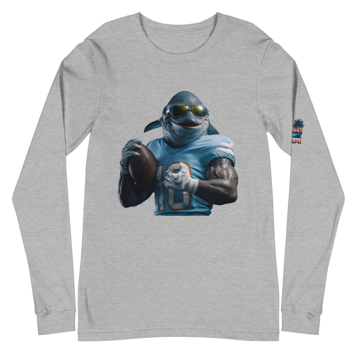 Dolphin 10 M Unisex Long Sleeve Tee Athletic Heather