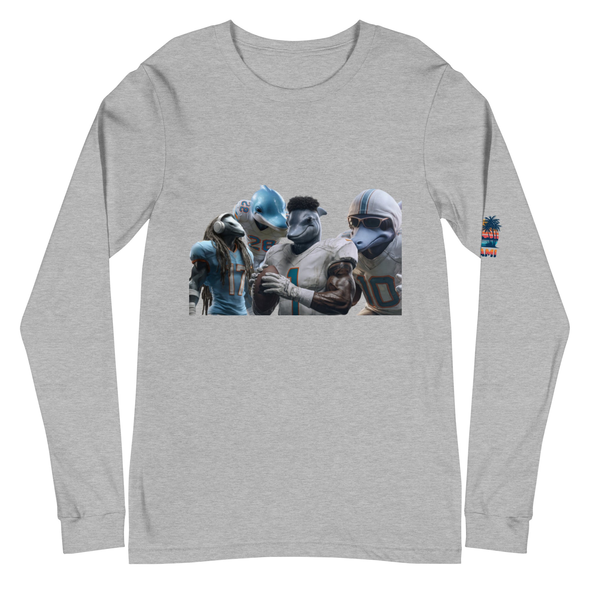 Dolphin 12 M Unisex Long Sleeve Tee Athletic Heather