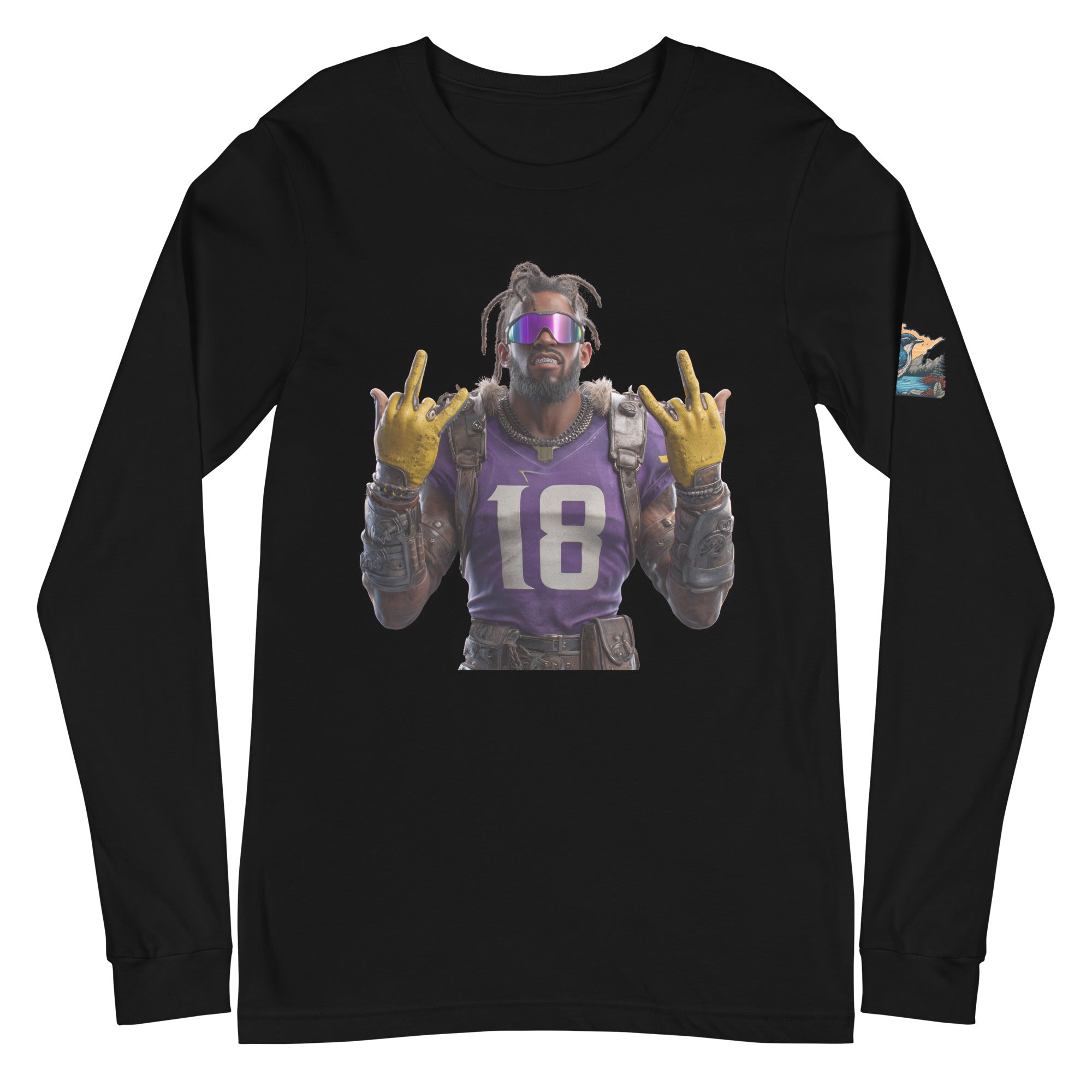 Viking 4 M Unisex Long Sleeve Tee Black