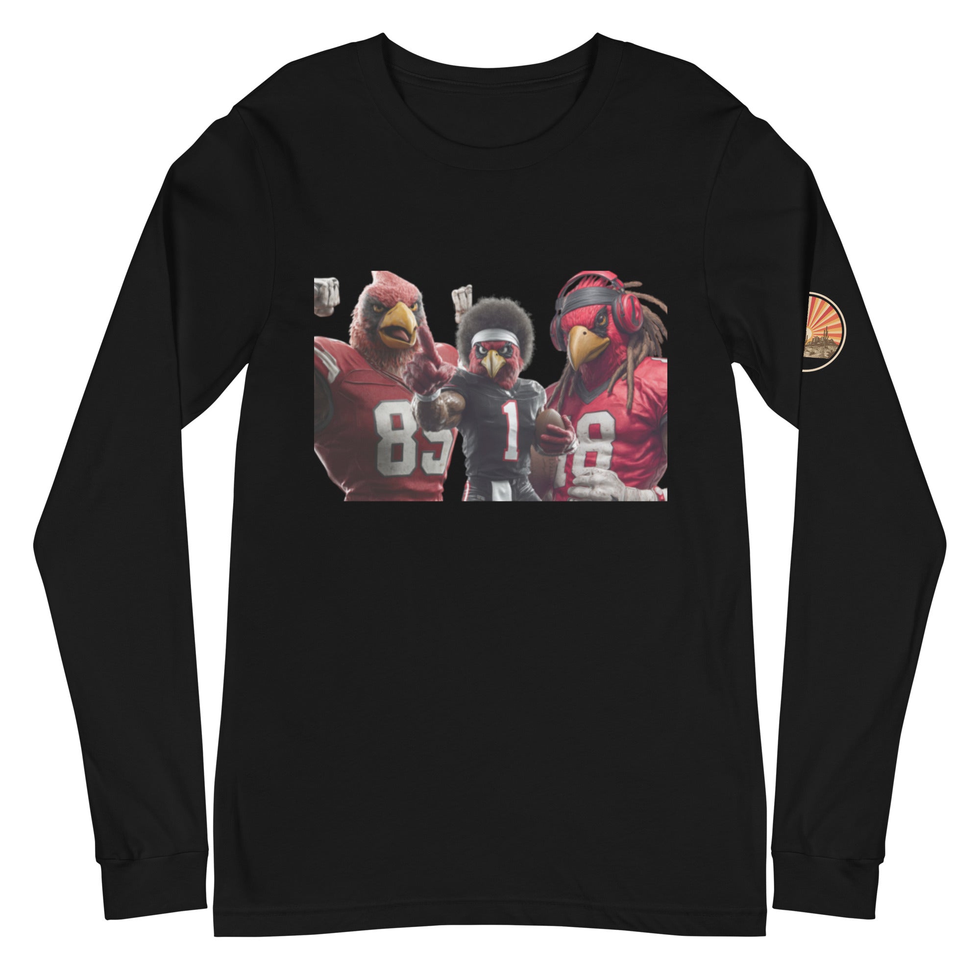 Cardinal 13 M Unisex Long Sleeve Tee Black