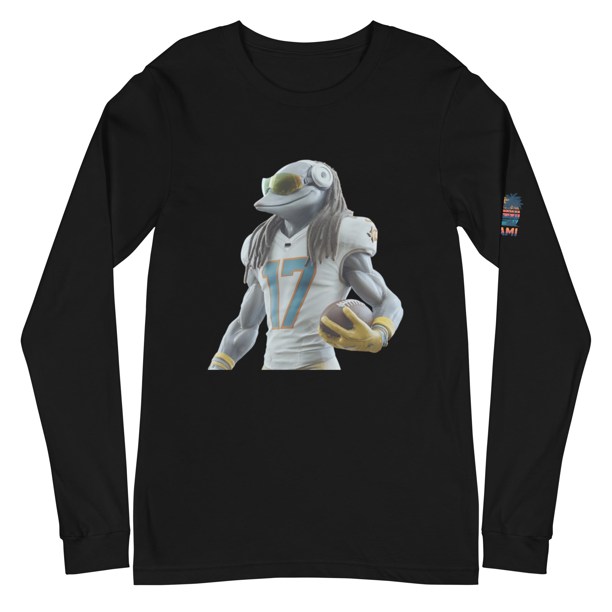 Dolphin 5 M Unisex Long Sleeve Tee Black