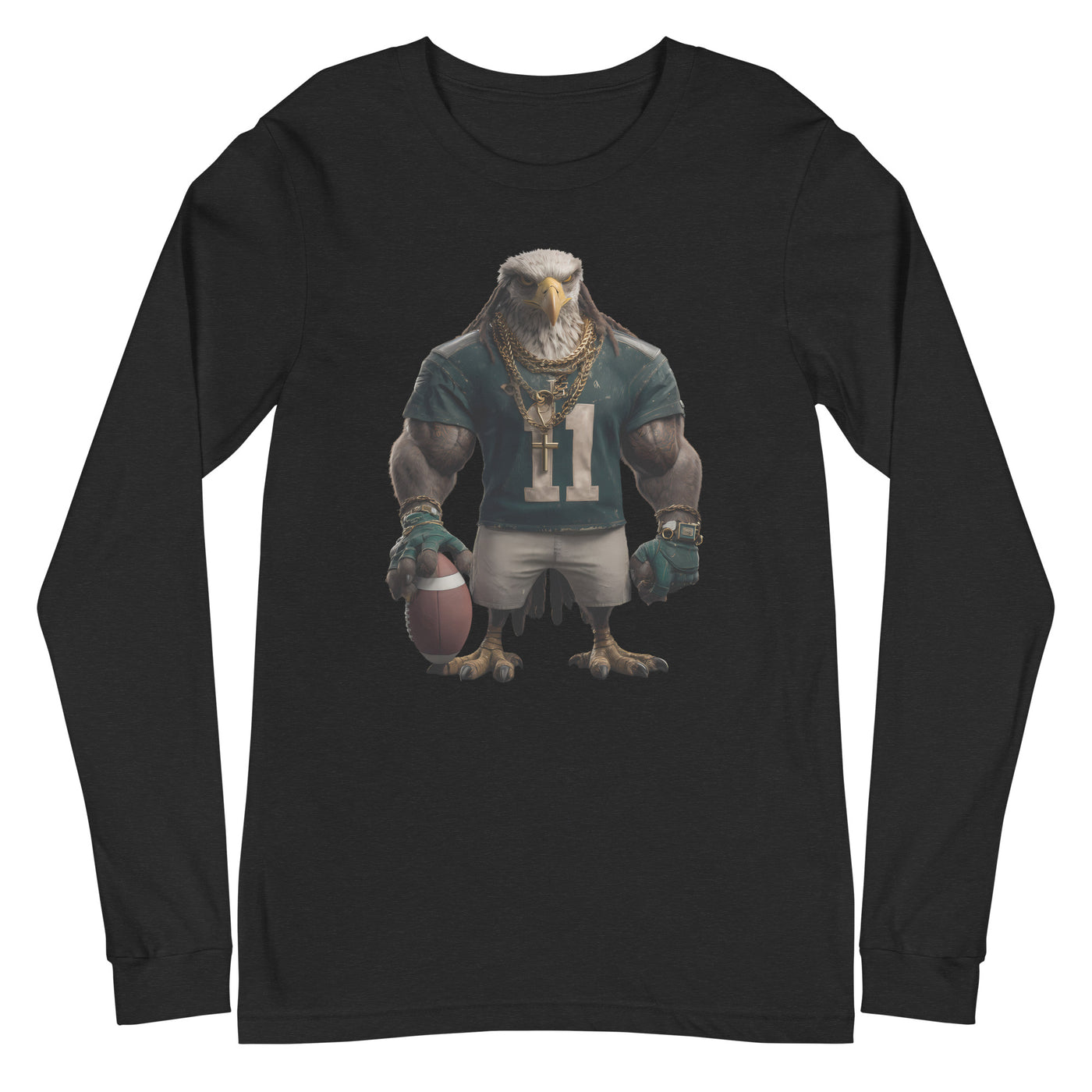 Eagle 8 M Unisex Long Sleeve Tee Black Heather