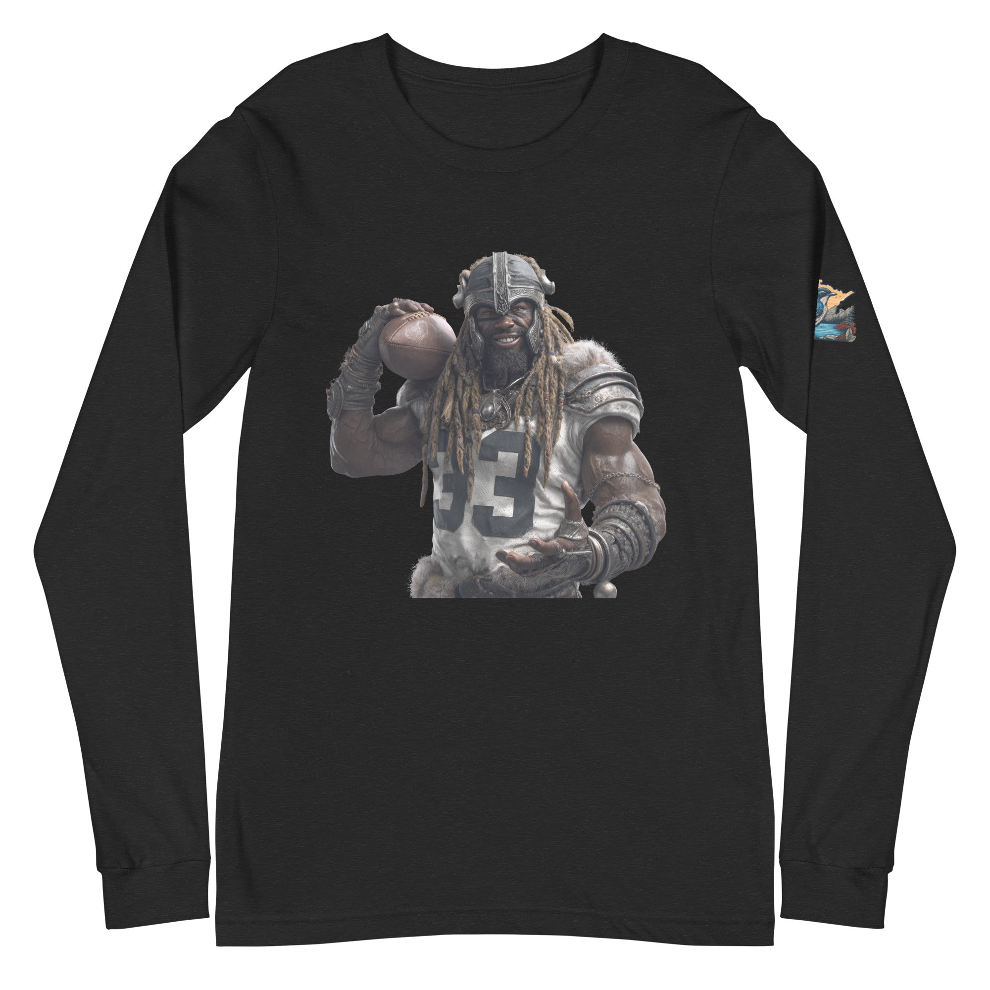 Viking 9 M Unisex Long Sleeve Tee Black Heather