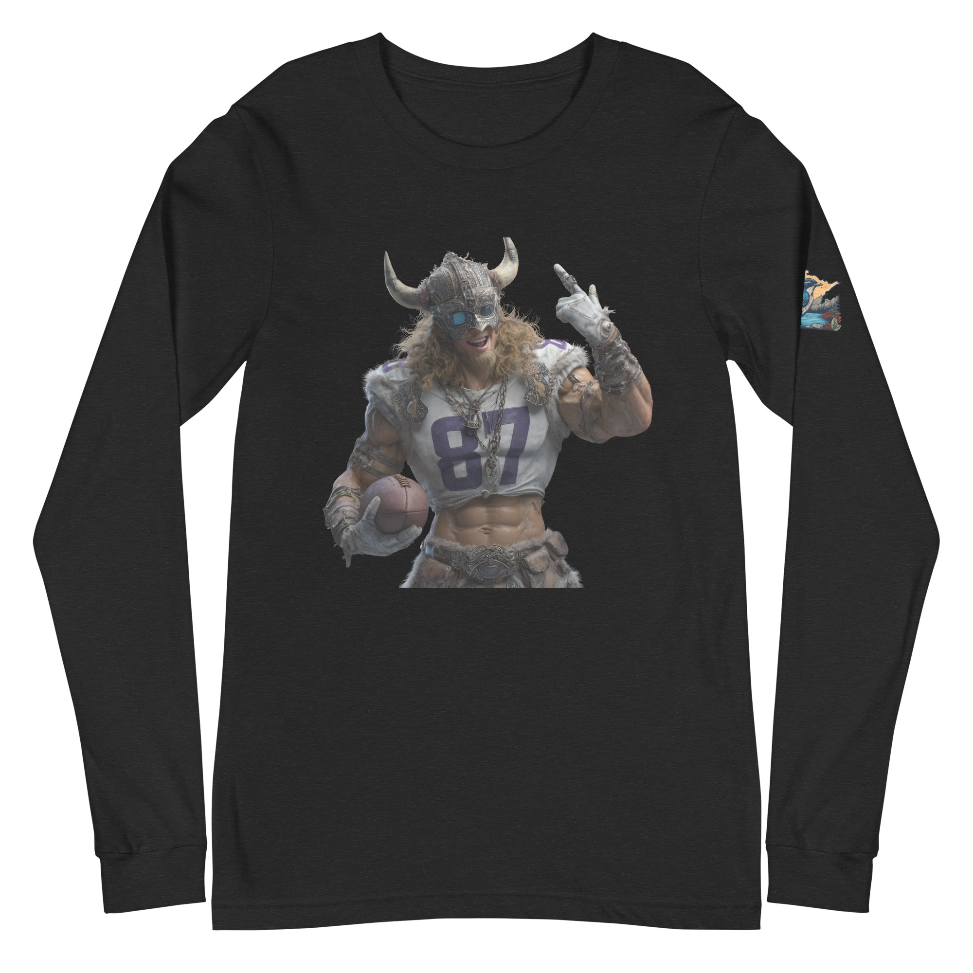 Viking 10 M Unisex Long Sleeve Tee Black Heather