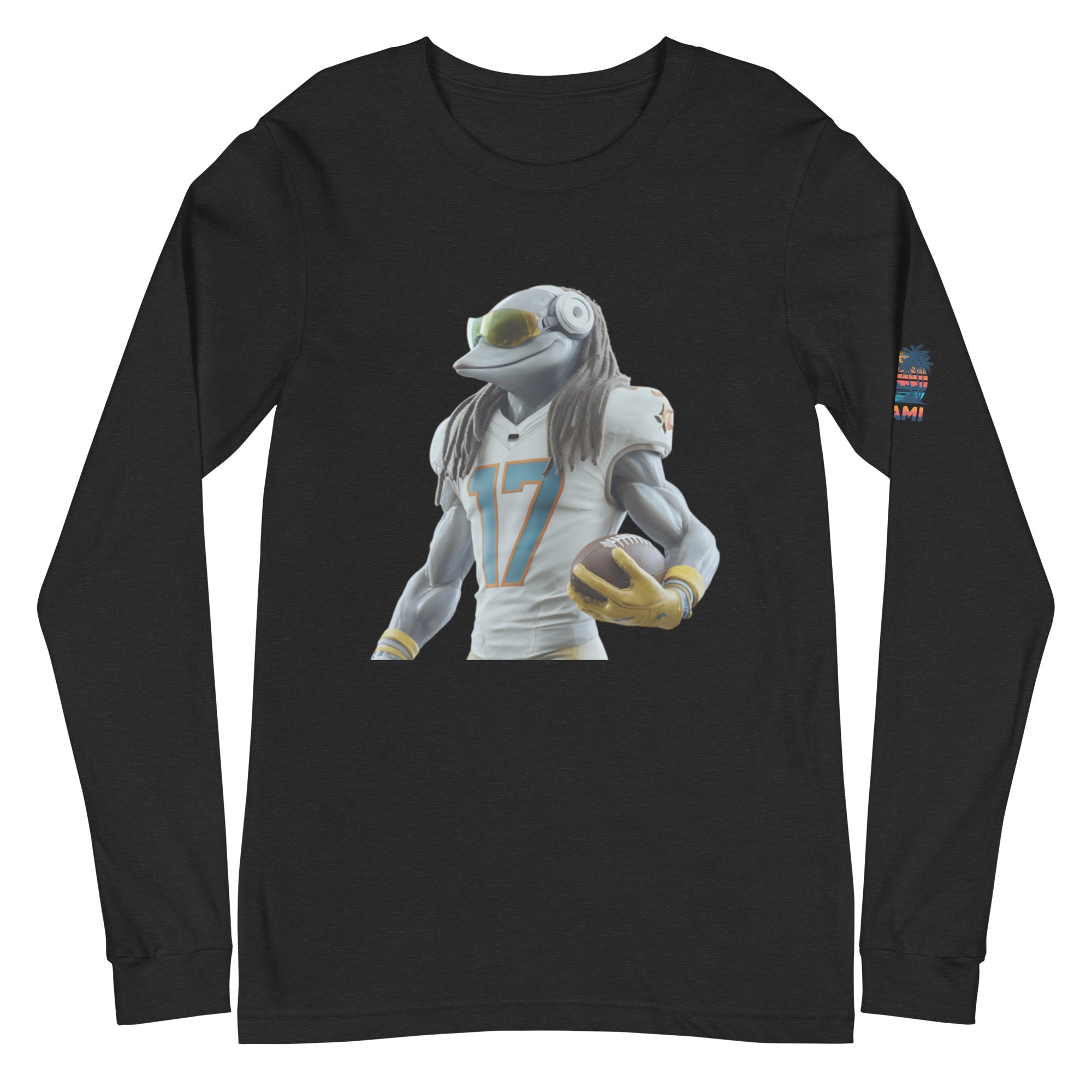 Dolphin 5 M Unisex Long Sleeve Tee Black Heather