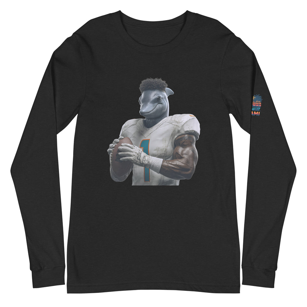 Dolphin 7 M Unisex Long Sleeve Tee Black Heather