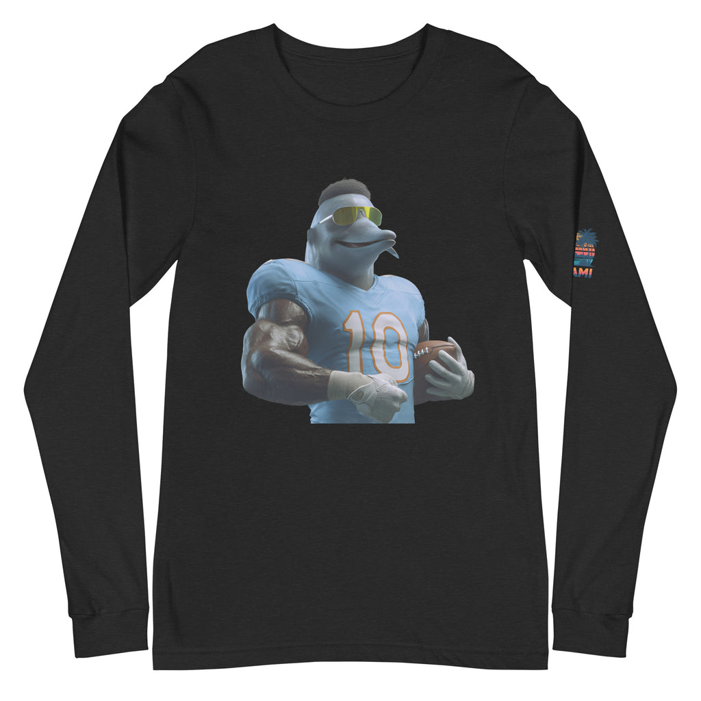 Dolphin 9 M Unisex Long Sleeve Tee Black Heather