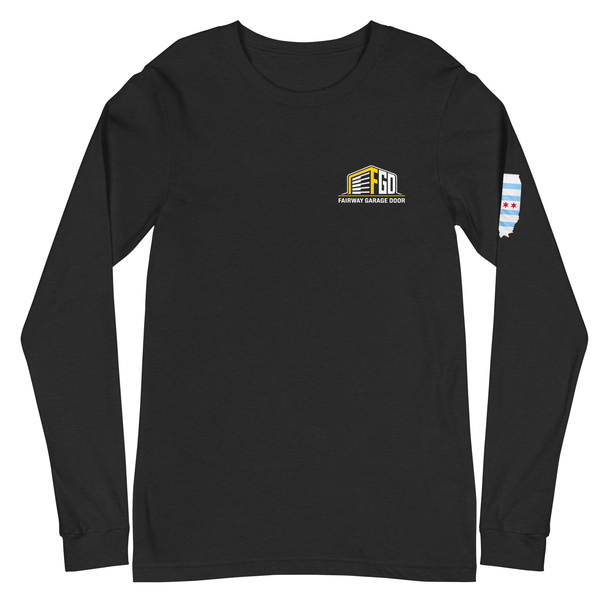 Unisex Long Sleeve Tee Fairway L Black Heather