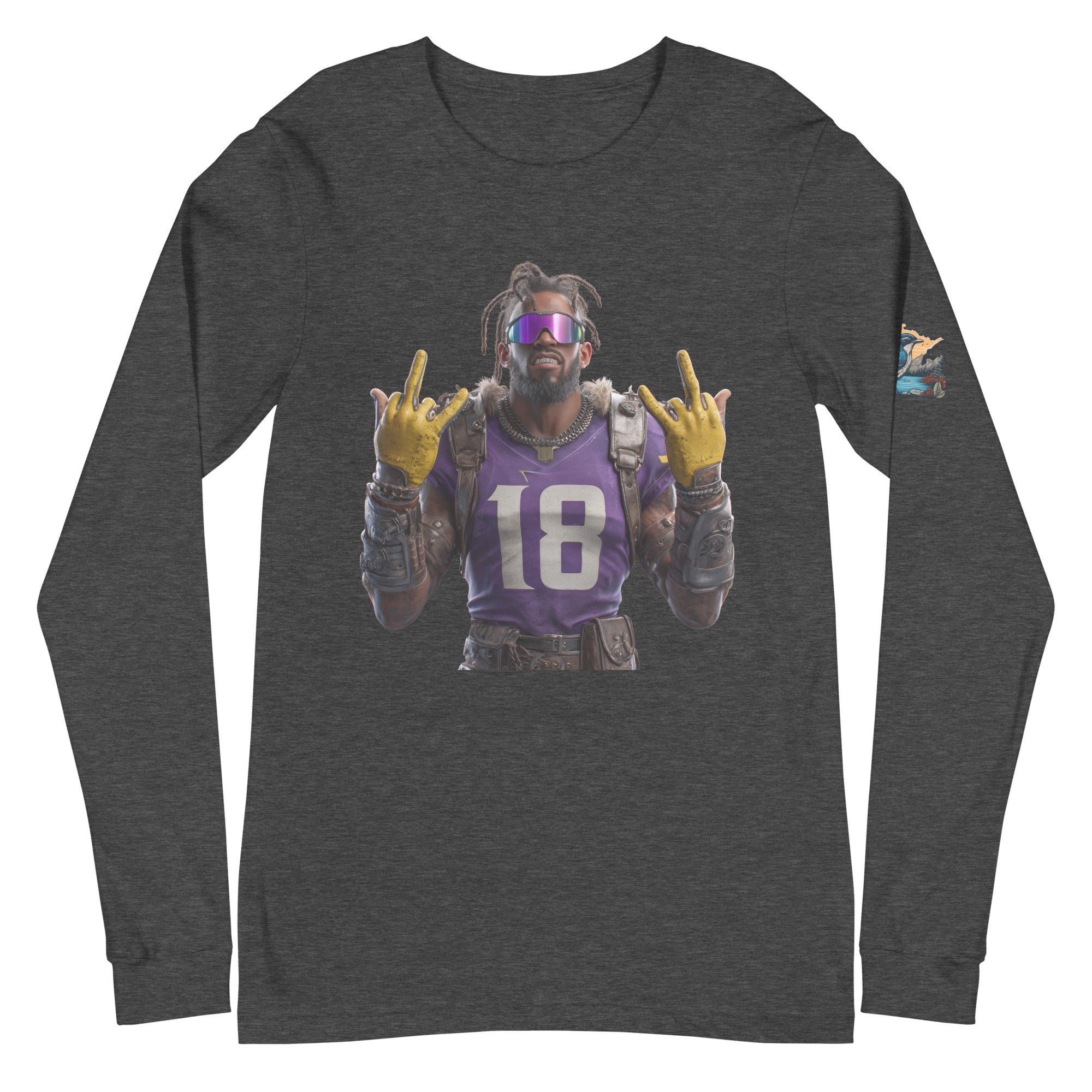 Viking 4 M Unisex Long Sleeve Tee Dark Grey Heather