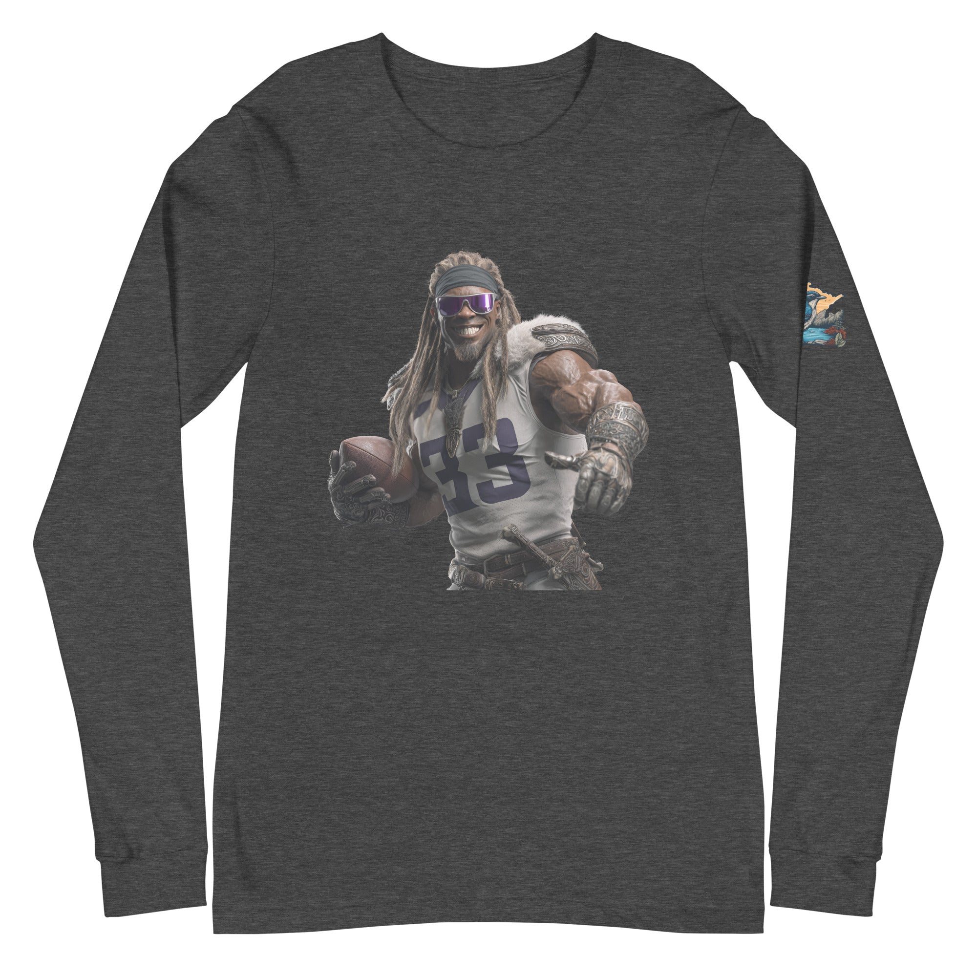 Viking 8 M Unisex Long Sleeve Tee Dark Grey Heather