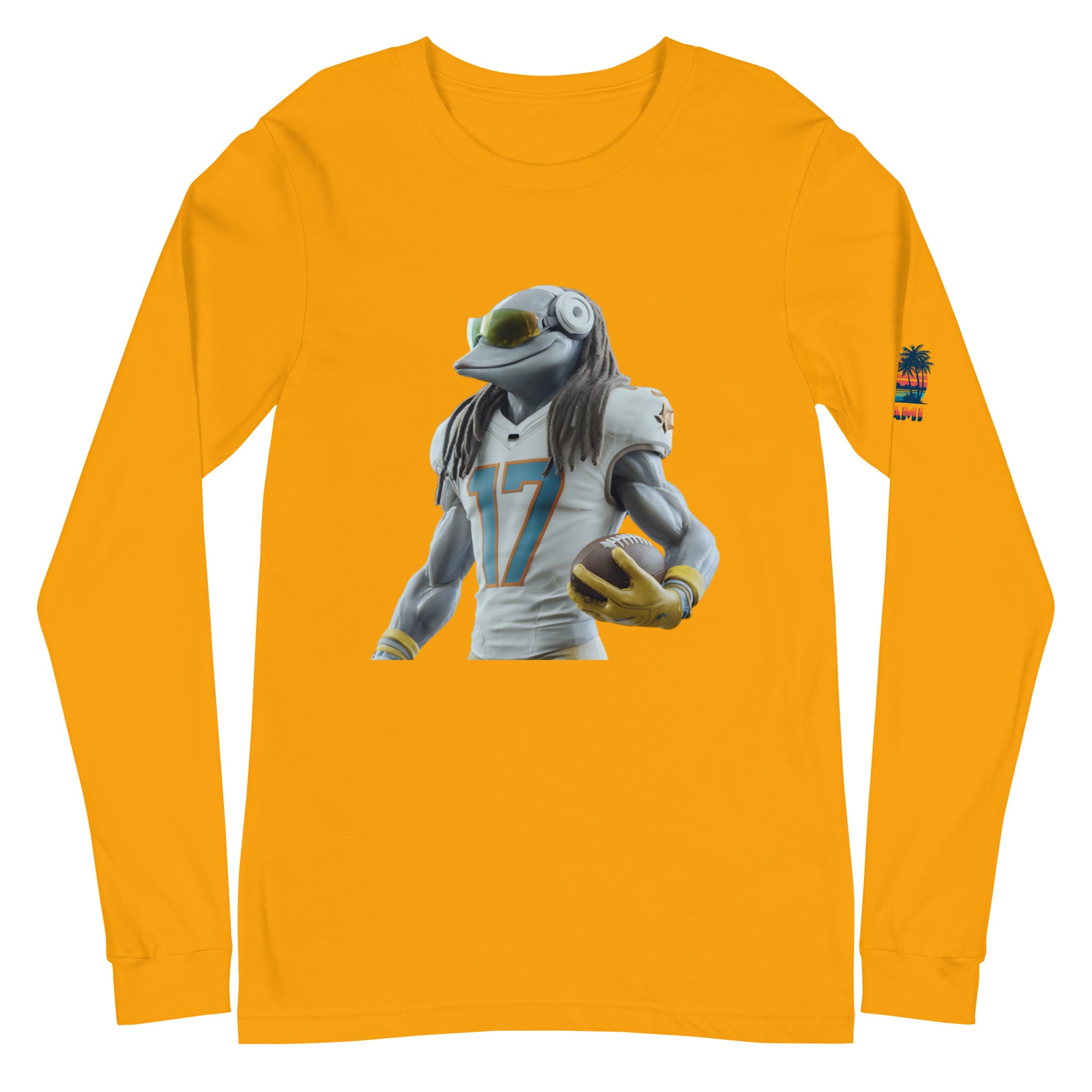 Dolphin 5 M Unisex Long Sleeve Tee Gold