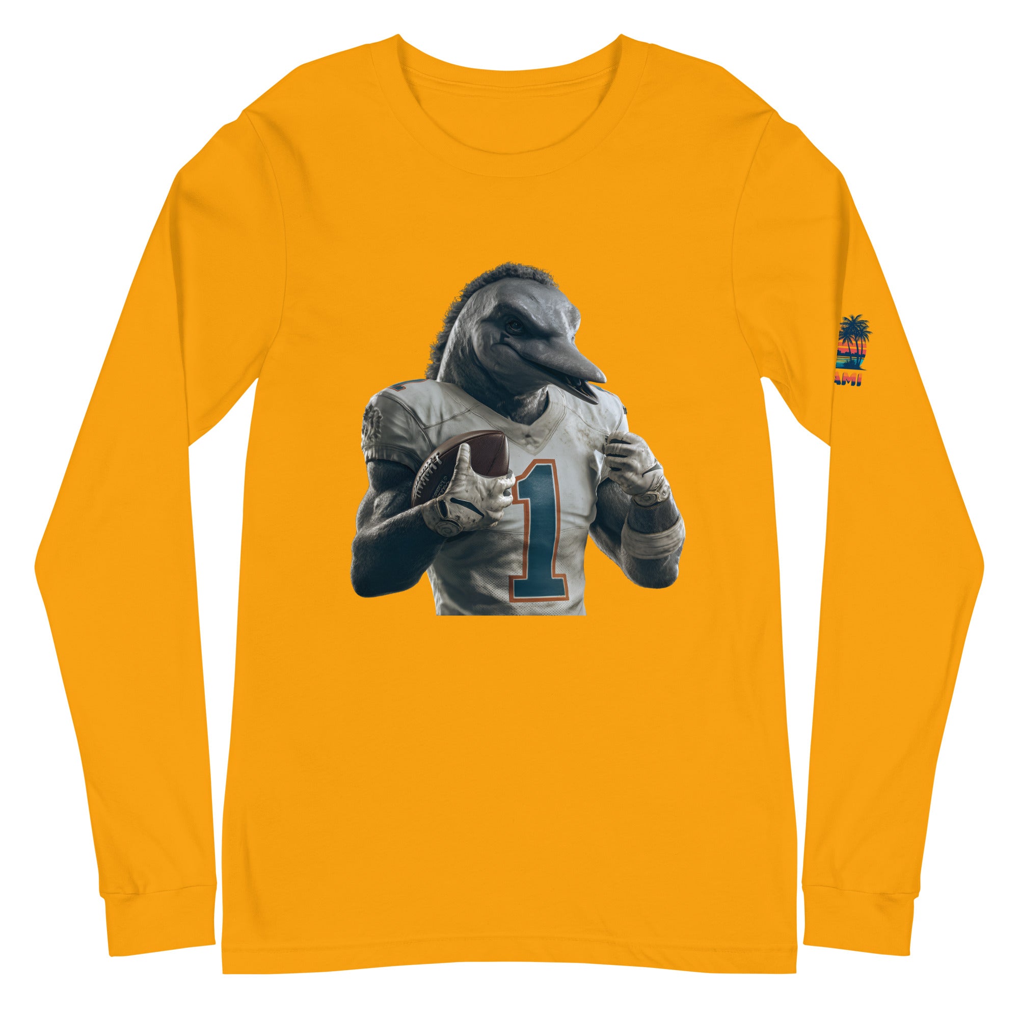 Dolphin 8 m Unisex Long Sleeve Tee Gold