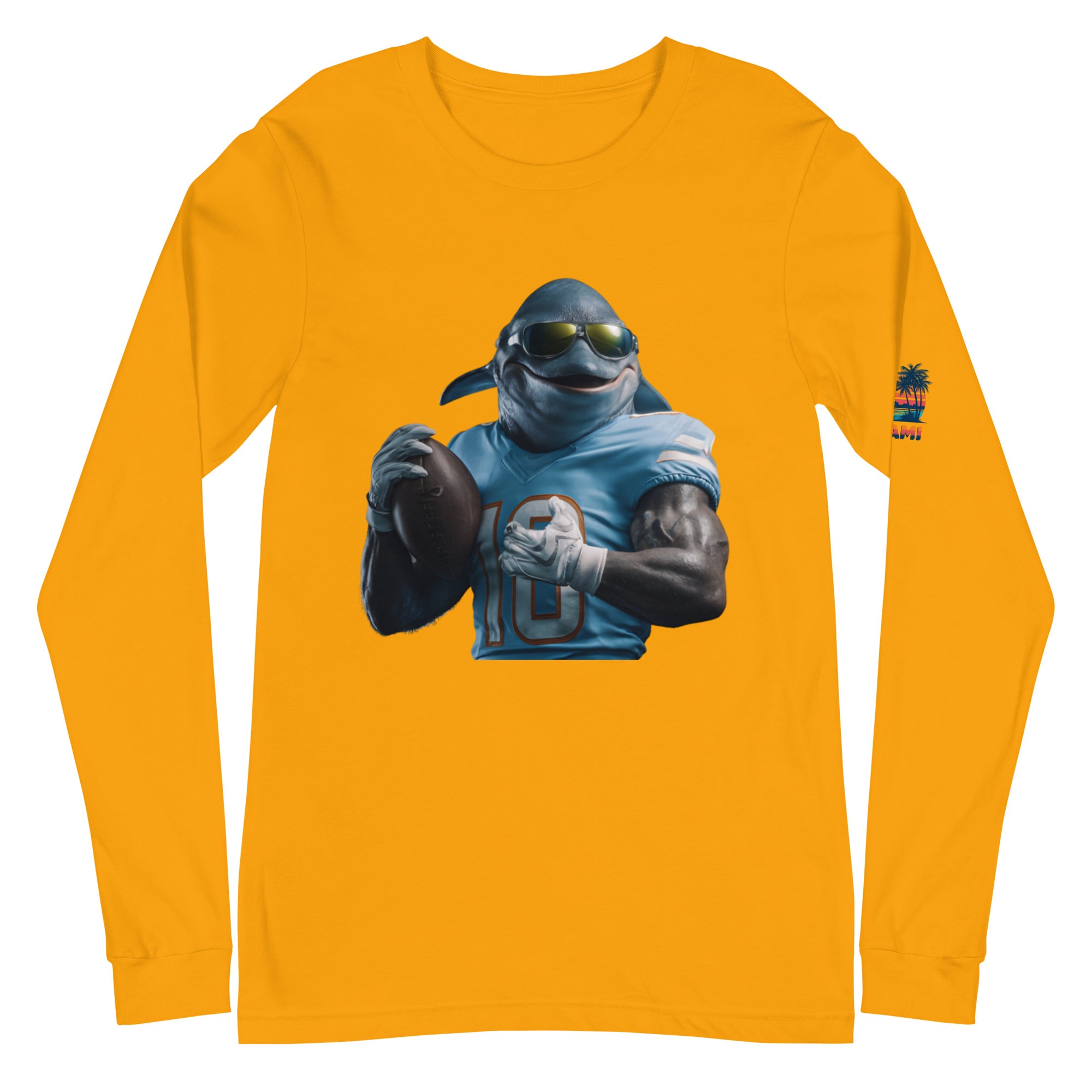 Dolphin 10 M Unisex Long Sleeve Tee Gold