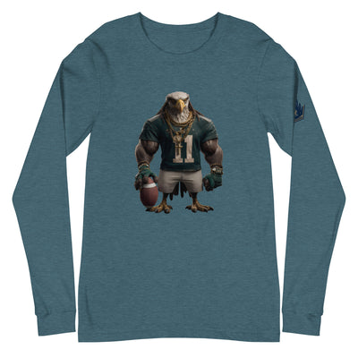 Eagle 8 W Unisex Long Sleeve Tee Heather Deep Teal