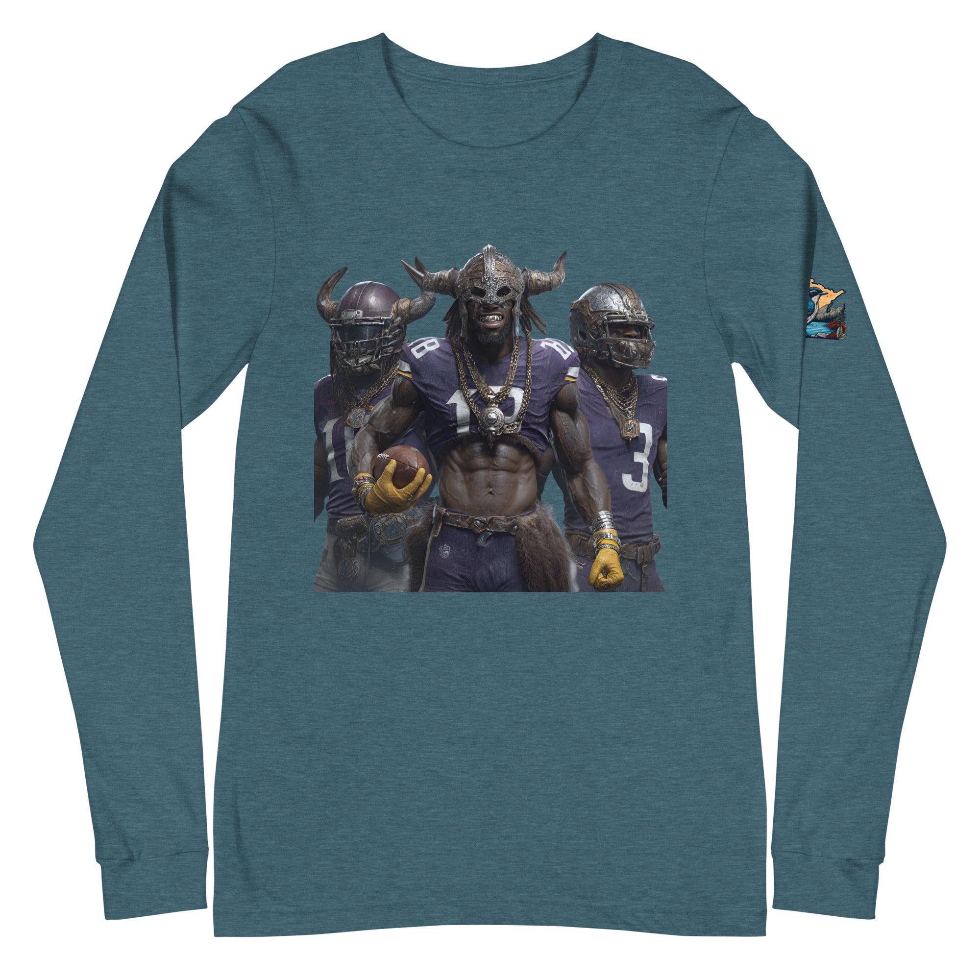 Viking 5 M Unisex Long Sleeve Tee Heather Deep Teal